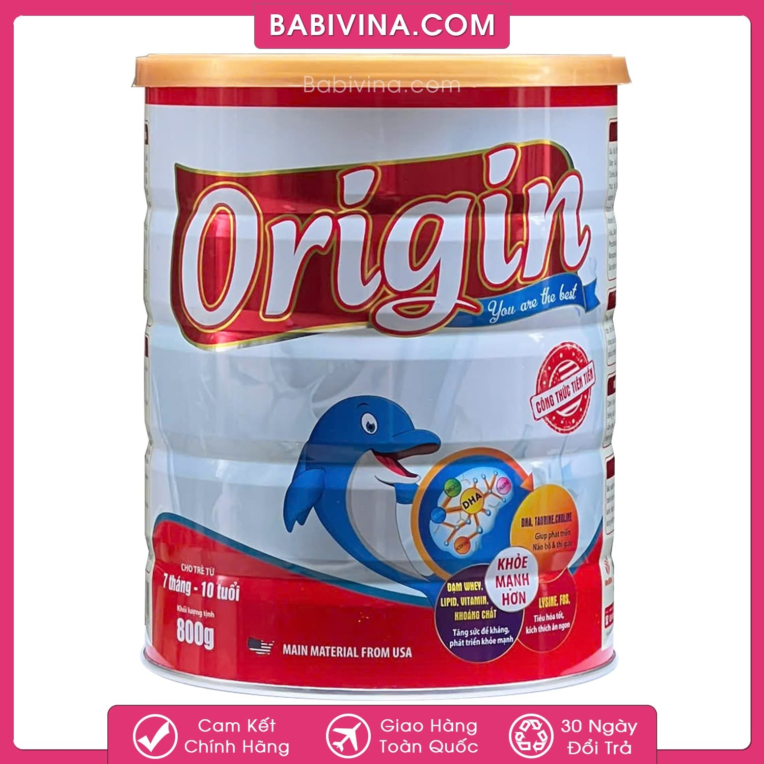 Sữa Origin 800g | Dành Cho Trẻ Từ 7 Tháng - 10 Tuổi, Thấp Còi, Nhẹ Cân | Mua Origin Chính Hãng, Giá Cực Tốt Tại Babivina