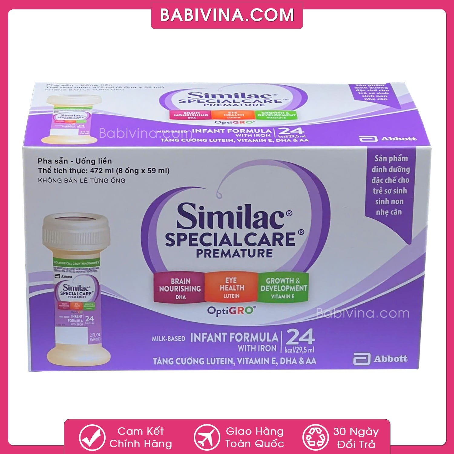 Sữa Similac Special Care 24kcal Thùng 48 Ống 24 kcal| Trẻ Sinh Rất Non, Nhẹ Cân | Mua Similac 24k Chính Hãng Abbott, Giá Tốt Nhất Tại Babivina