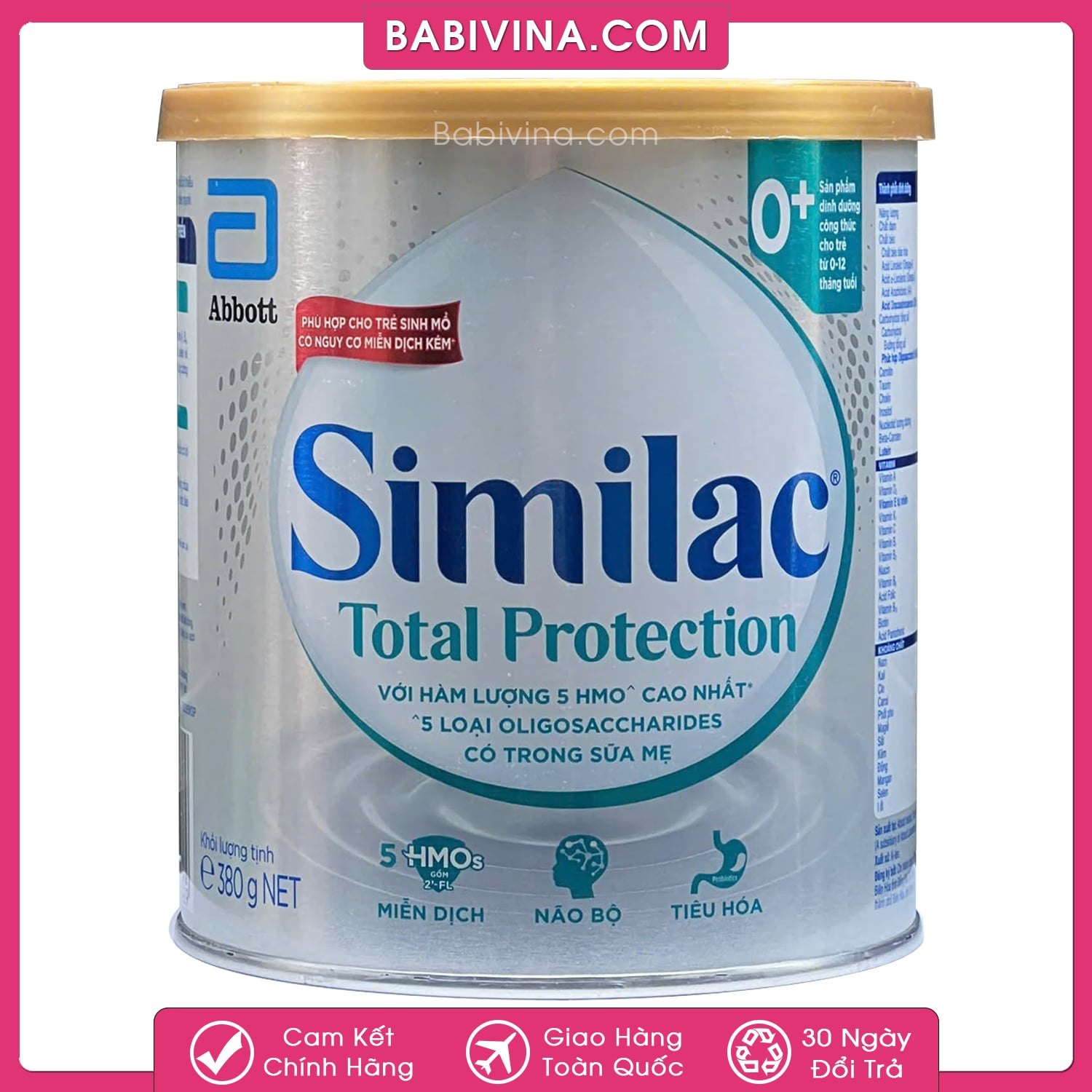 Sữa Similac Total Protection 0+ 380g | Trẻ Từ 0-12 Tháng Tuổi, Trẻ Sinh Mổ, Trẻ Hệ Miễn Dịch Yếu | Mua Similac Protection Chính Hãng, Giá Tốt Nhất Tại Babivina