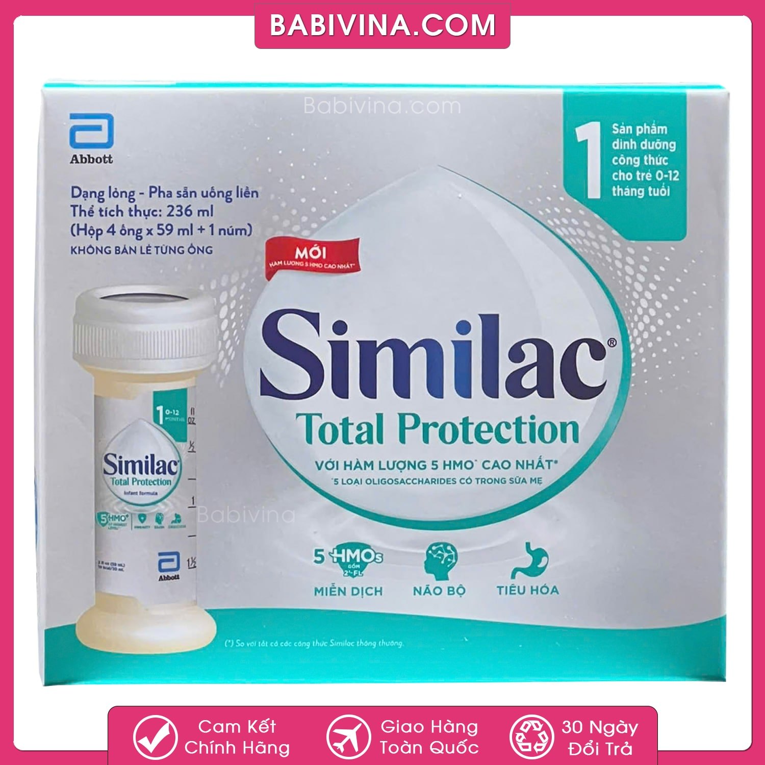 Thùng Sữa Similac Total Protection Nước | Trẻ Từ 0-12 Tháng Tuổi Sinh Mổ | Mua Similac Protection Nước Chính Hãng, Giá Tốt nhất Tại Babivina