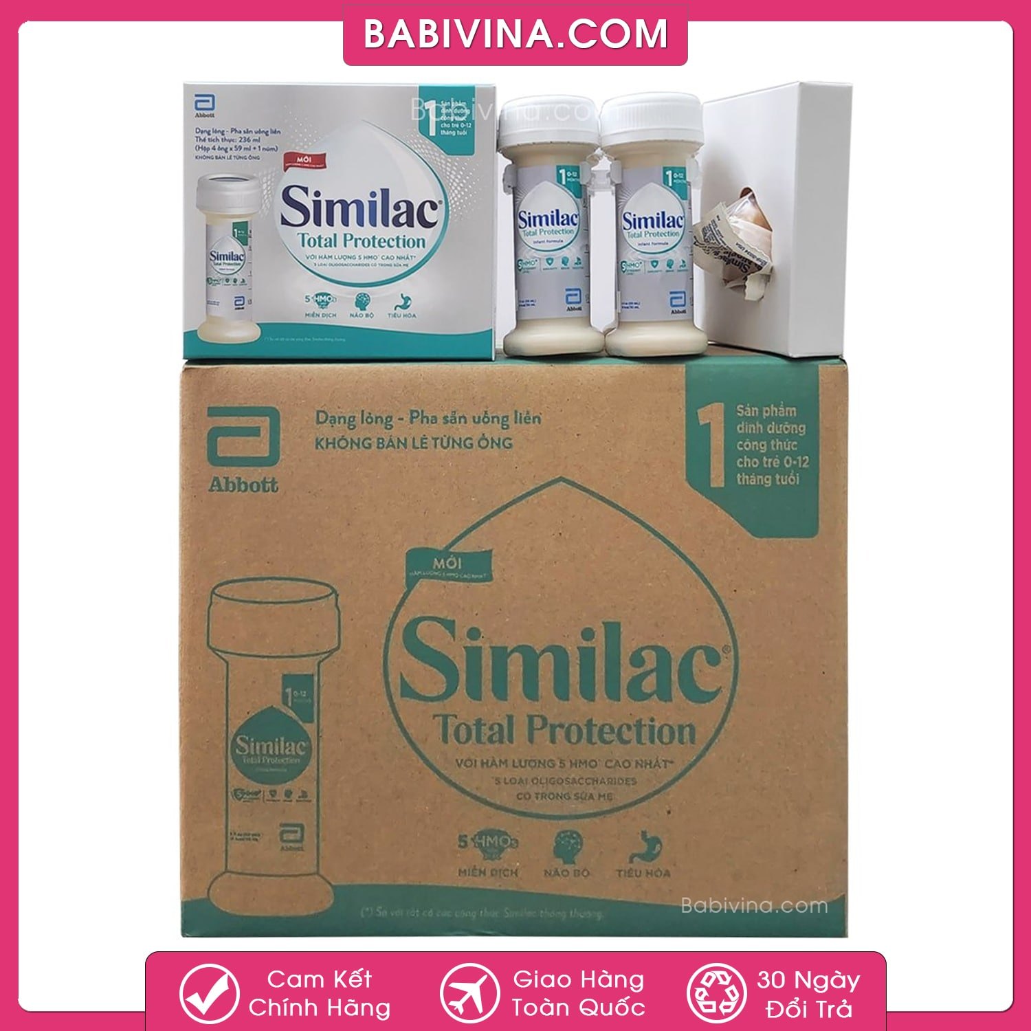 Thùng Sữa Similac Total Protection Nước | Trẻ Từ 0-12 Tháng Tuổi Sinh Mổ | Mua Similac Protection Nước Chính Hãng, Giá Tốt nhất Tại Babivina