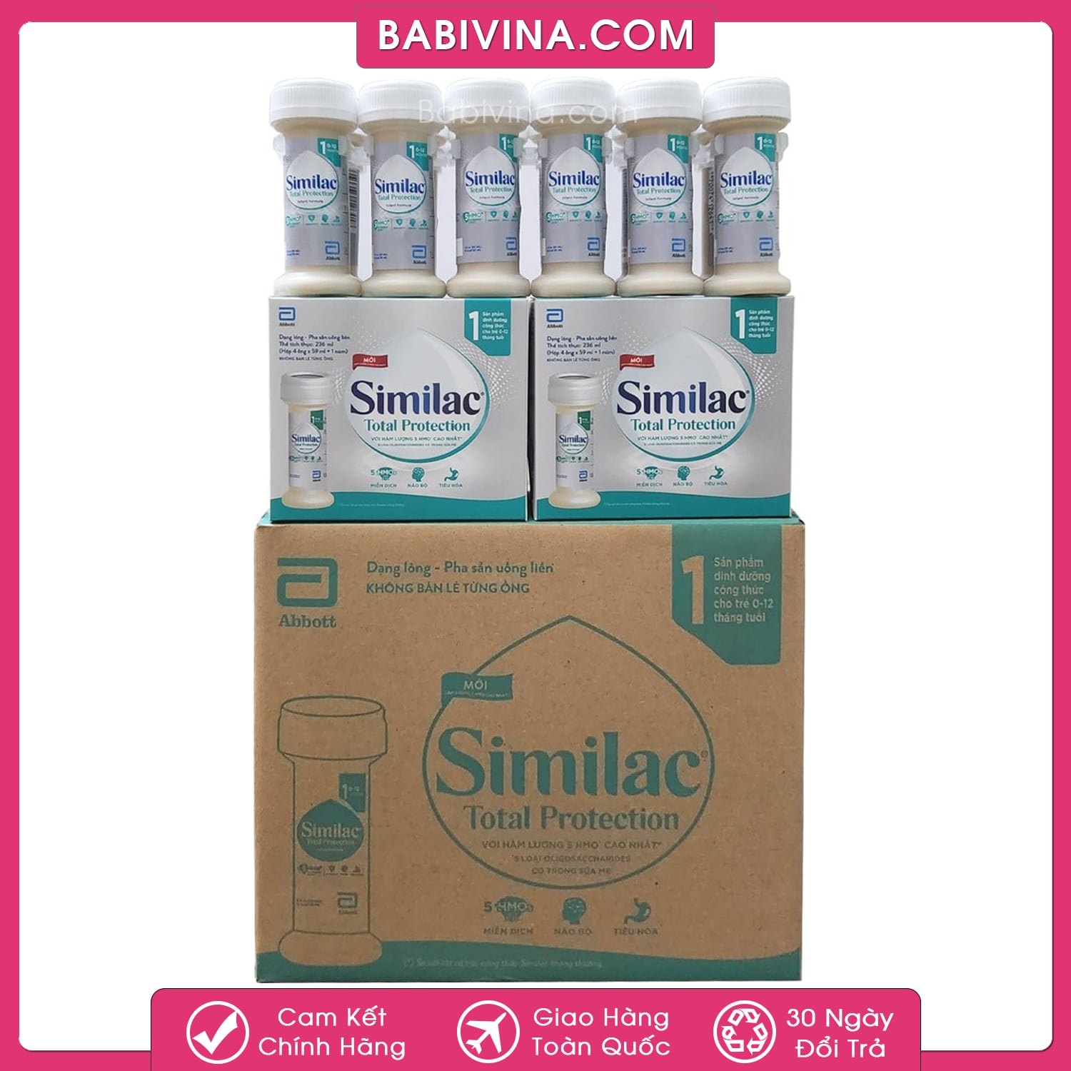 Thùng Sữa Similac Total Protection Nước | Trẻ Từ 0-12 Tháng Tuổi Sinh Mổ | Mua Similac Protection Nước Chính Hãng, Giá Tốt nhất Tại Babivina