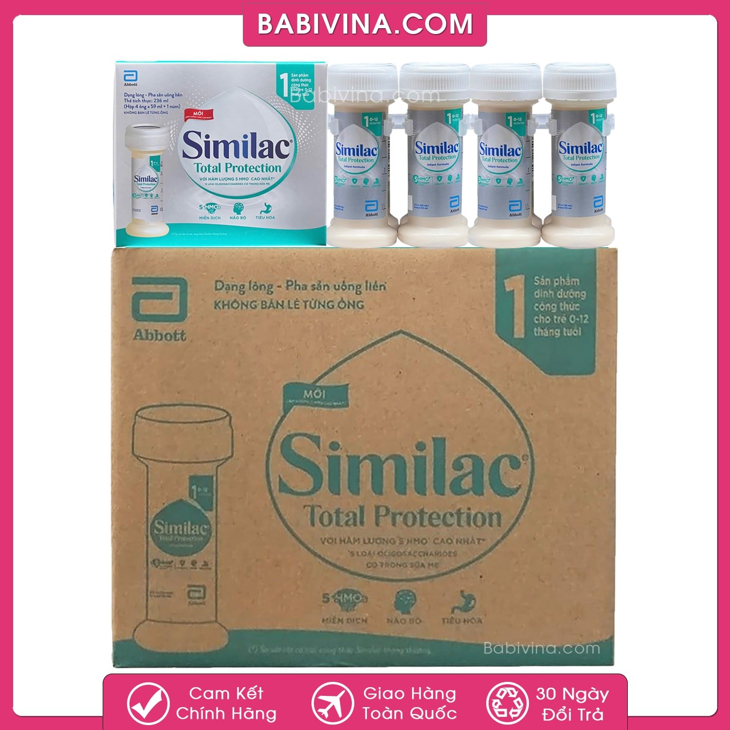 Thùng Sữa Similac Total Protection Nước | Trẻ Từ 0-12 Tháng Tuổi Sinh Mổ | Mua Similac Protection Nước Chính Hãng, Giá Tốt nhất Tại Babivina