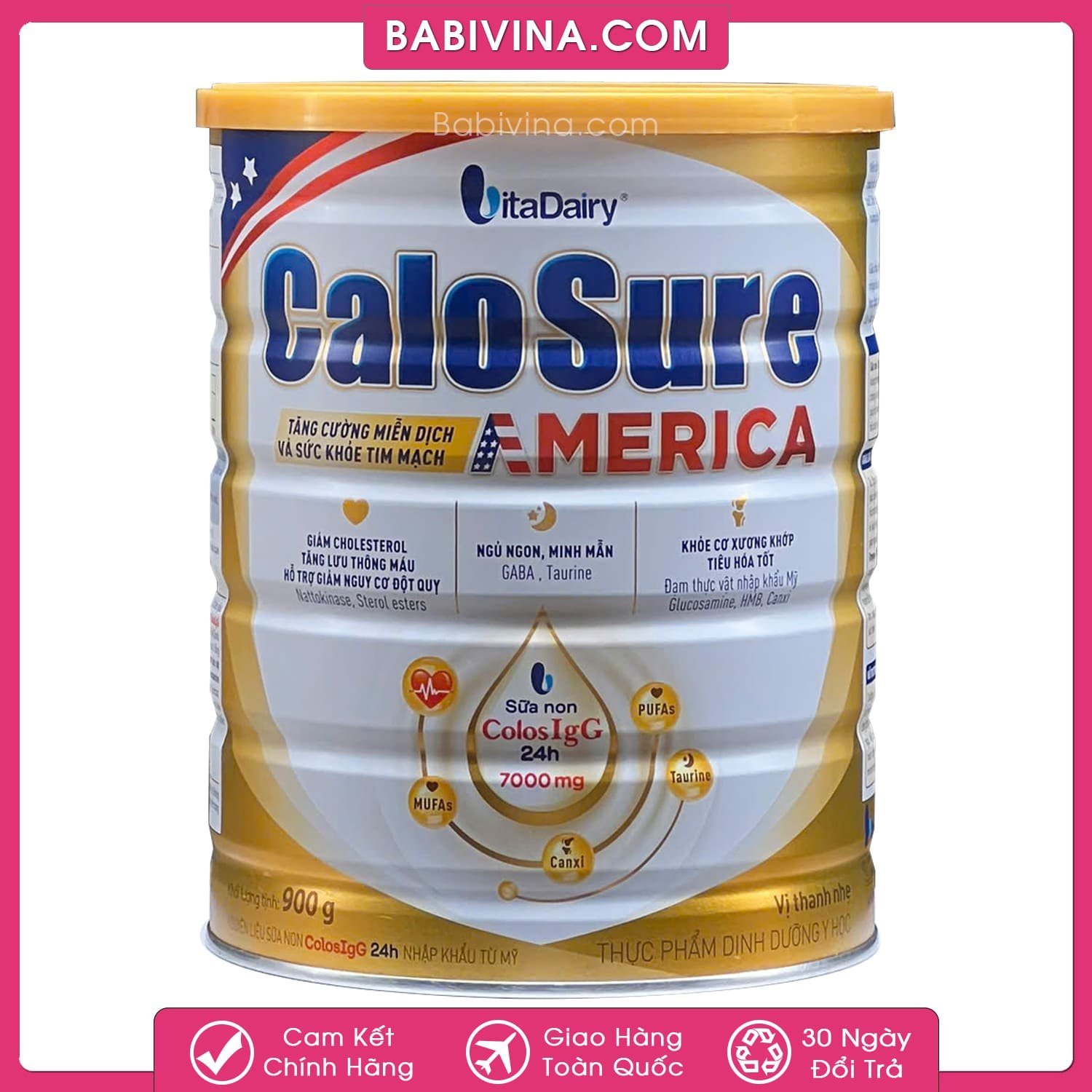Sữa Calosure American 800g | Dinh Dưỡng Toàn Diện Cho Người Trung Và Cao Tuổi | Mua Hàng Chính Hãng Vitadairy, Giá Rẻ Nhất Tại Babivina