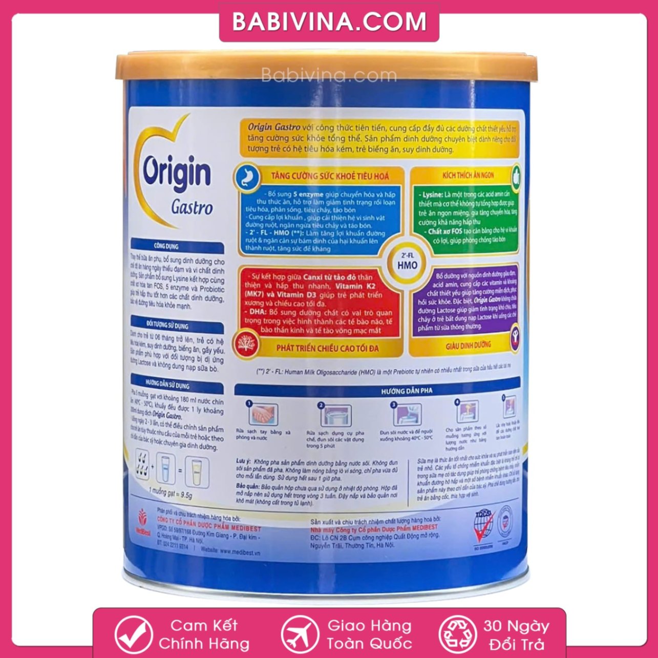 Sữa Origin Gastro 800g | Trẻ Từ 6 Tháng Tuổi, Tốt Cho Hệ Tiêu Hóa | Mua Origin Gastro Chính Hãng, Giá Rẻ Nhất Tại Babivina