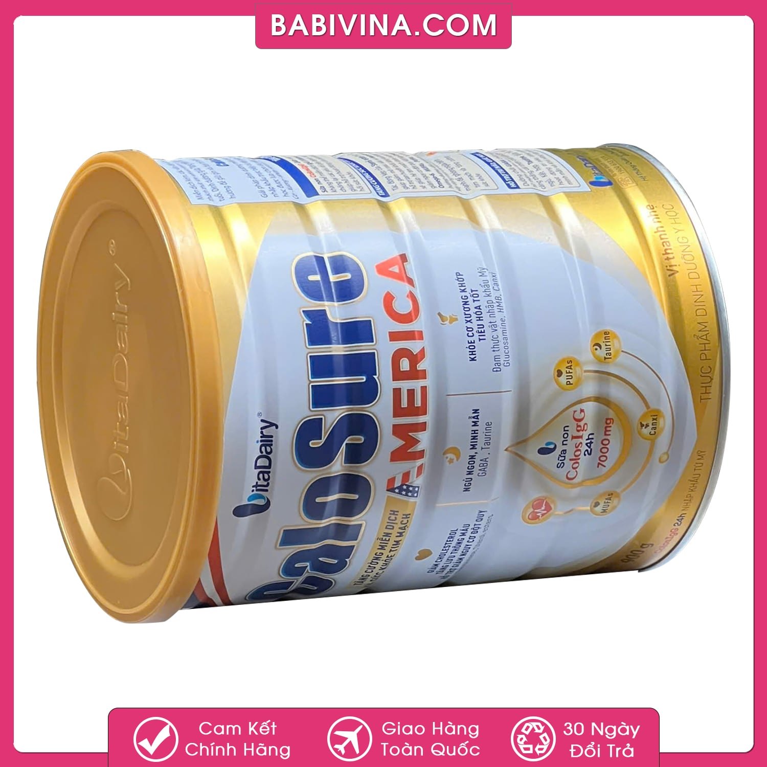 Sữa Calosure America 900g | Dinh Dưỡng Toàn Diện Cho Người Ốm Bệnh, Gầy Yếu, Người Cao Tuổi | Mua Hàng Chính Hãng Vitadairy, Giá Rẻ Nhất Tại Babivina