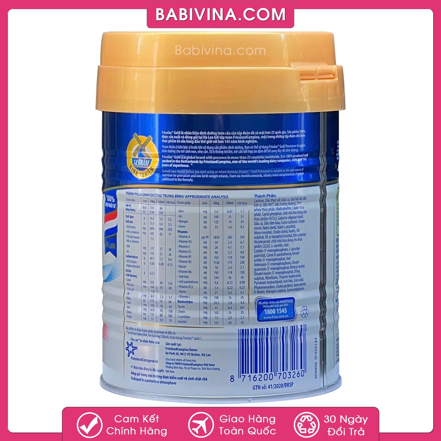 Sữa Frisolac Gold Premature 400g | Trẻ Sinh Cực Non, Nhẹ Cân | Mua Frisolac Gold Premature Chính Hãng, Giá Tốt Nhất Tại Babivina