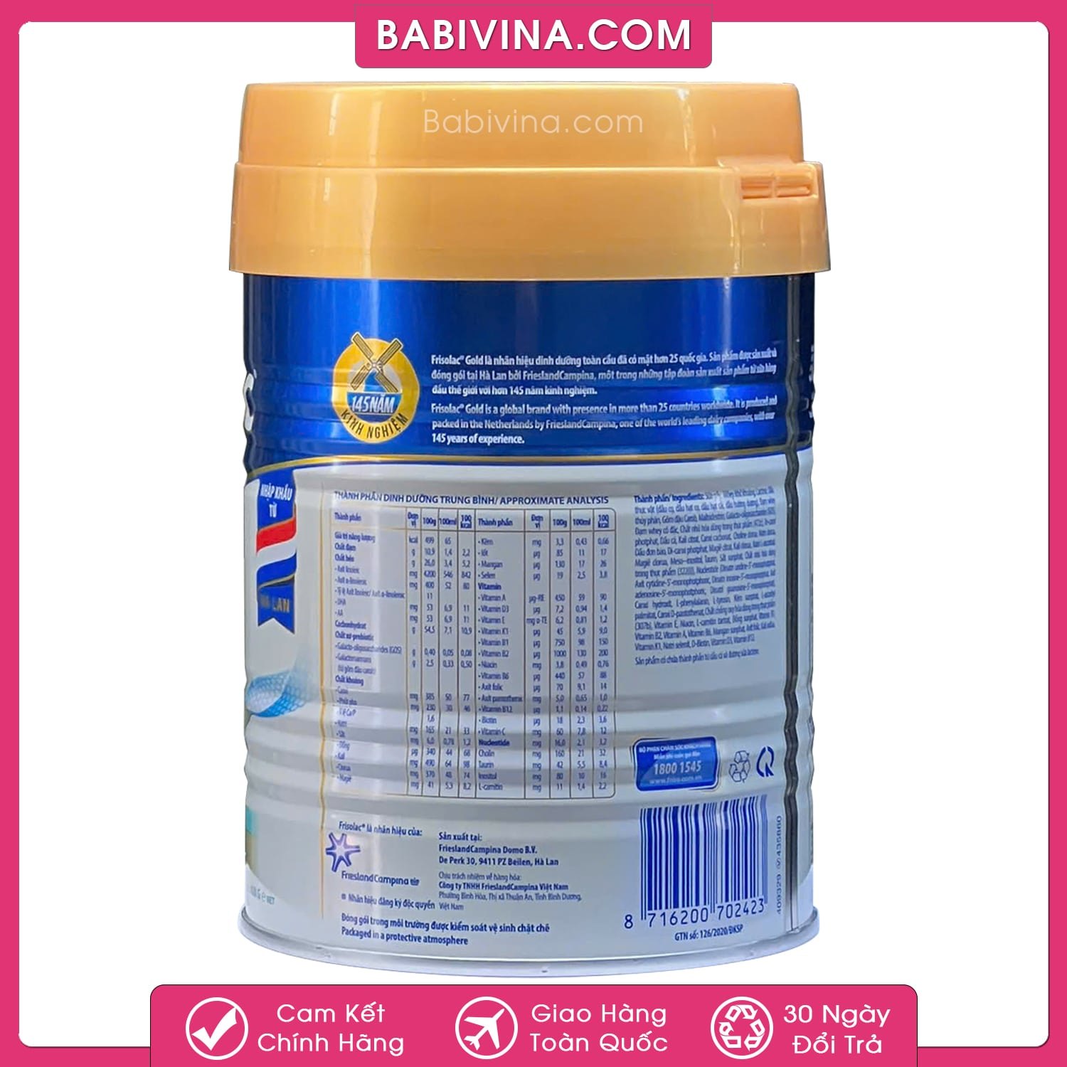 Sữa Frisolac Gold Comfort 400g | Trẻ 0-12 Tháng Hệ Tiêu Hóa Yếu, Đầy Hơi, Chướng Bụng | Mua Frisolac Gold Comfort Chính Hãng Friso, Giá Tốt Nhất Tại Babivina