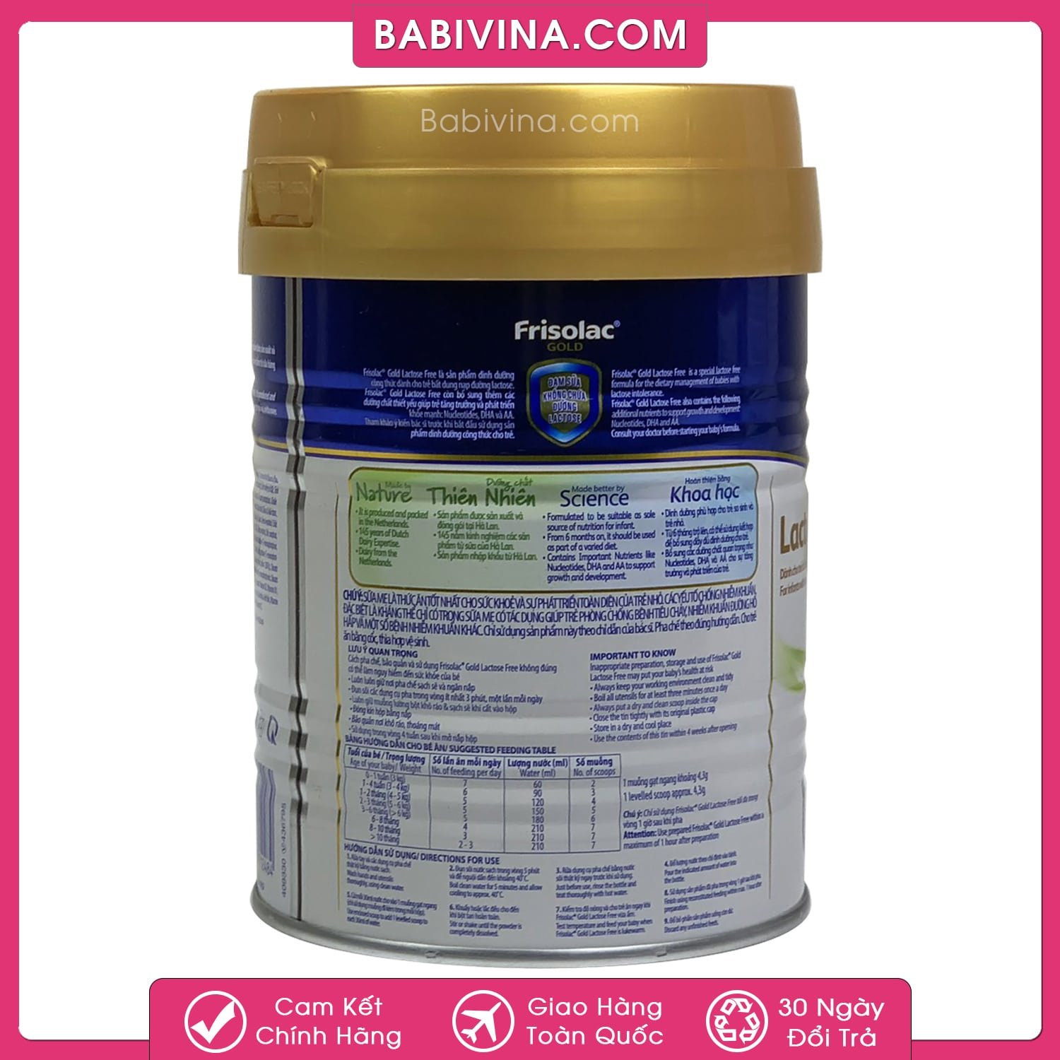 Sữa Frisolac Gold Lactose Free 400g, Trẻ Dị Ứng Đường Lactose, Mua Lactosefree Chính Hãng Friso, Giá Rẻ Nhất Tại Babivina