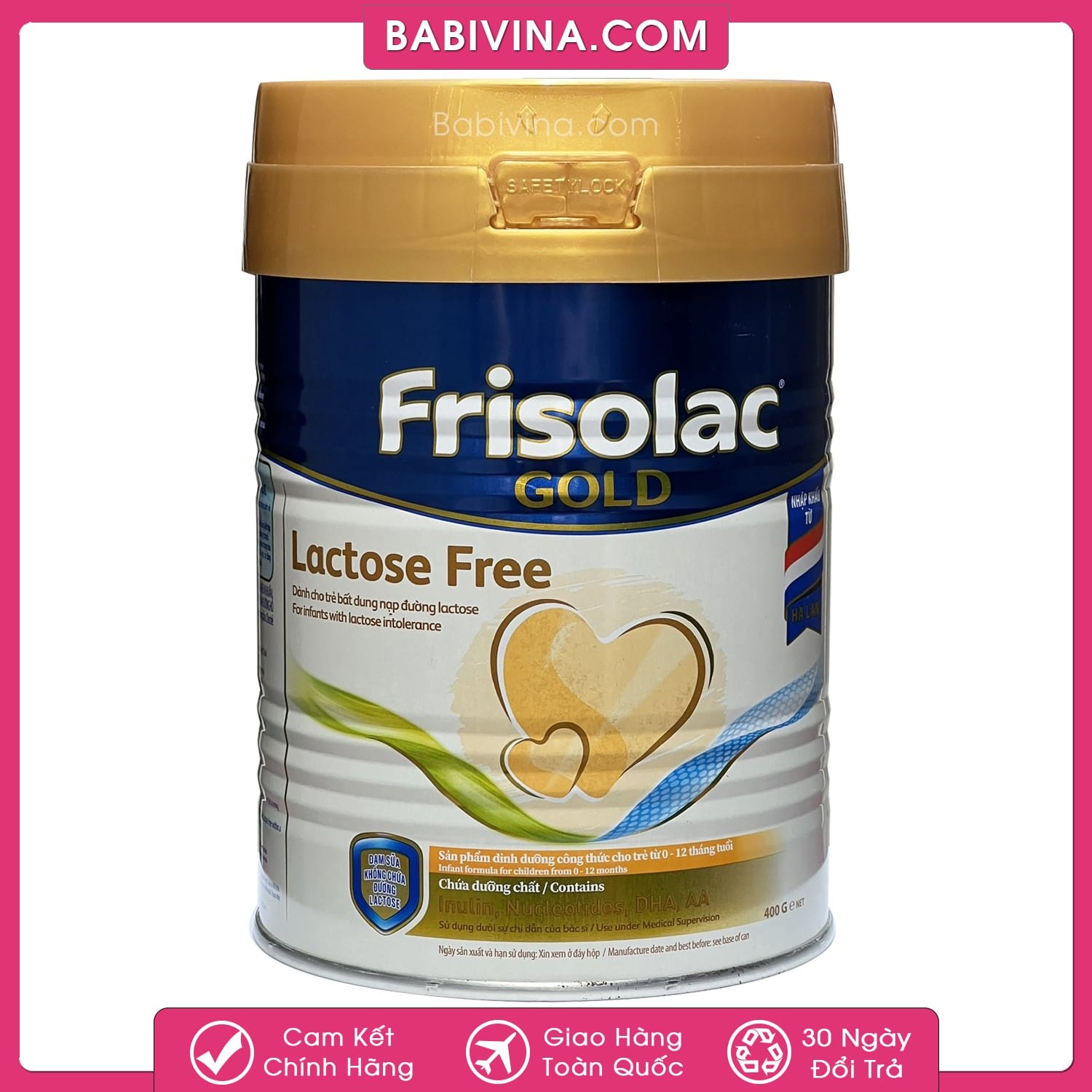 Sữa Frisolac Gold Lactose Free 400g, Trẻ Dị Ứng Đường Lactose, Mua Lactosefree Chính Hãng Friso, Giá Rẻ Nhất Tại Babivina