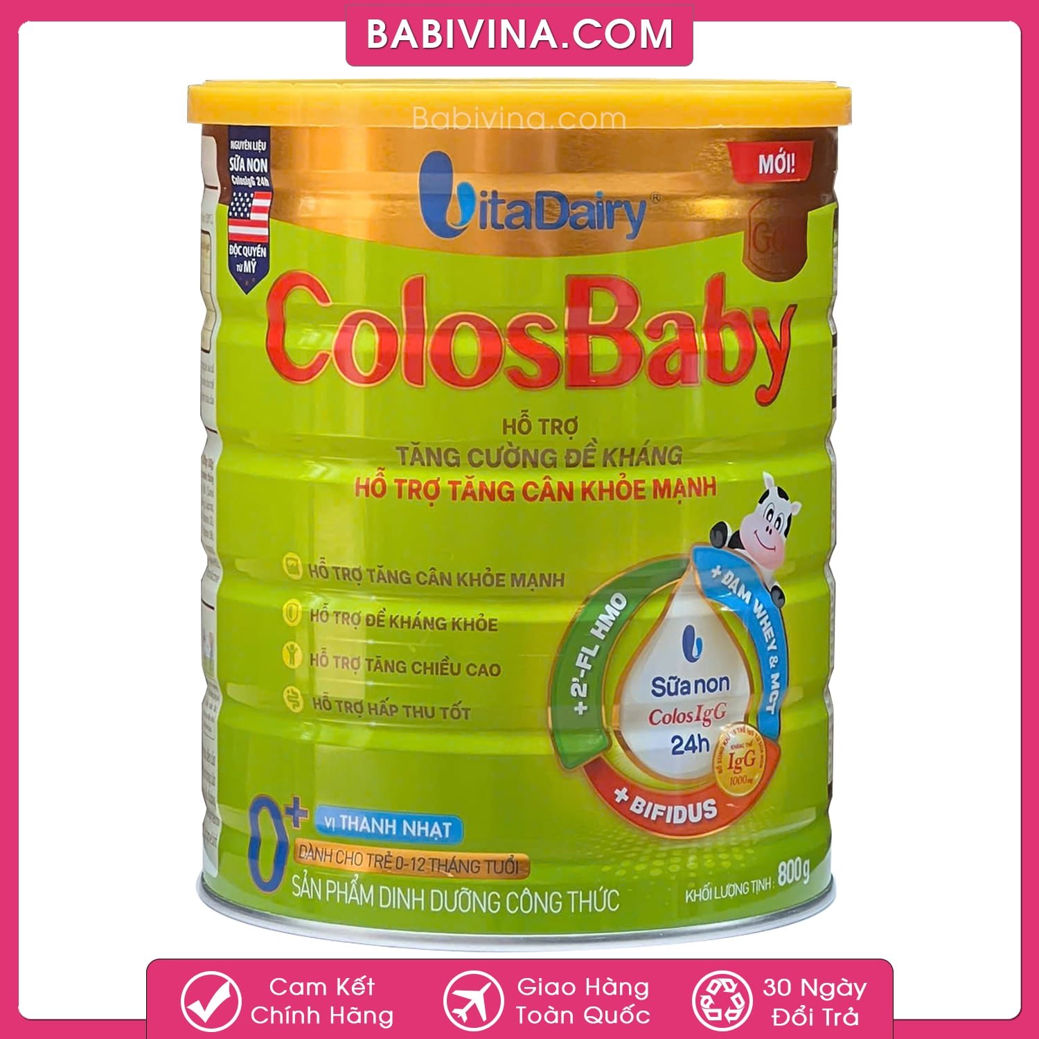 Sữa Colosbaby Gold 0+ 800g | Trẻ 0-12 Tháng, Tăng Cân, Khỏe Mạnh | Mua Sữa Non Colosbaby Chính Hãng, Date Mới, Giá Tốt Nhất Tại Babivina