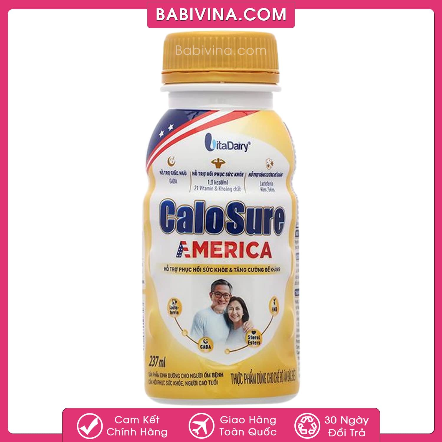 Thùng 24 Chai Sữa Nước Calosure America 237ml | Dành Cho Người Cao Tuổi, Người Gầy Ốm, Bệnh Nhân...| Mua Calosure America Dạng Nước Chính Hãng Giá Tốt Nhất Tại Babivina