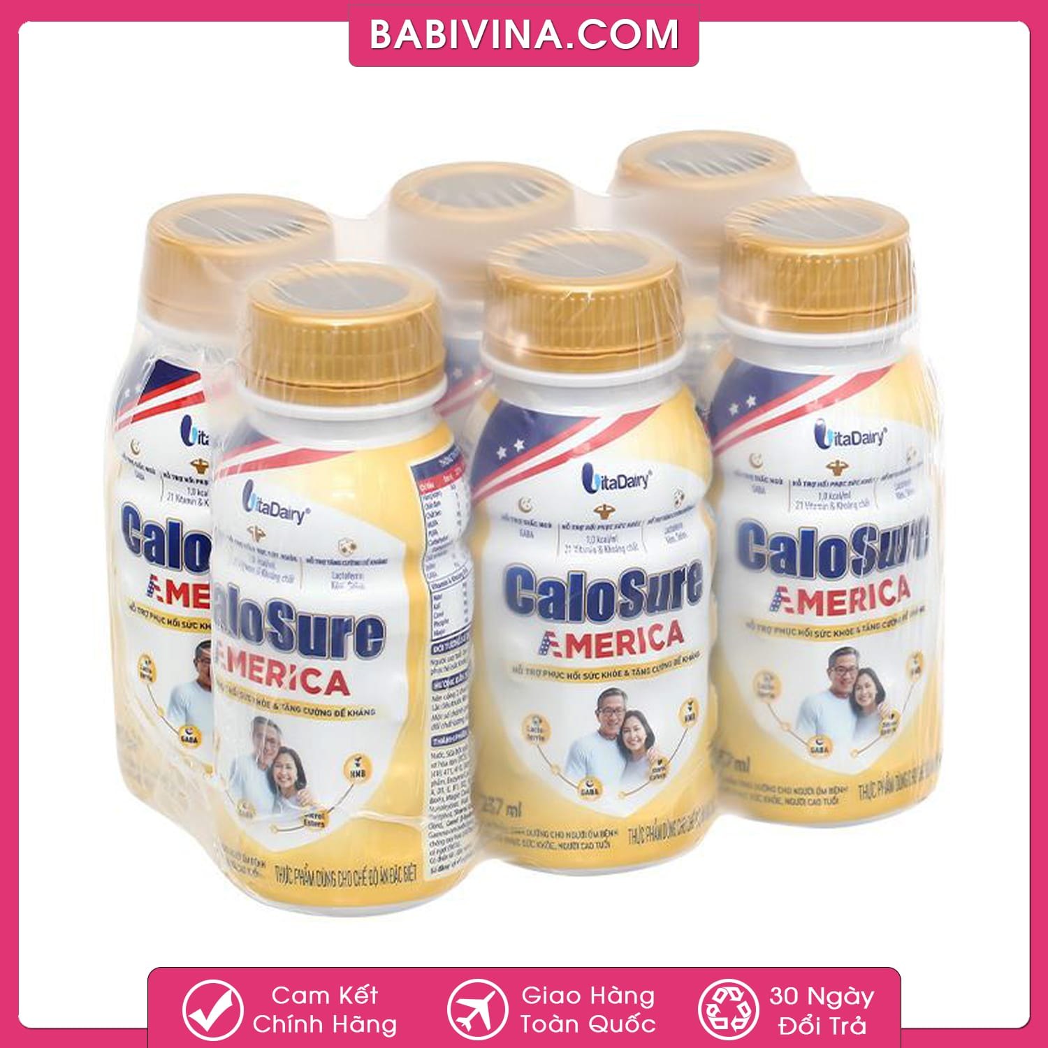 Thùng 24 Chai Sữa Nước Calosure America 237ml | Dành Cho Người Cao Tuổi, Người Gầy Ốm, Bệnh Nhân...| Mua Calosure America Dạng Nước Chính Hãng Giá Tốt Nhất Tại Babivina