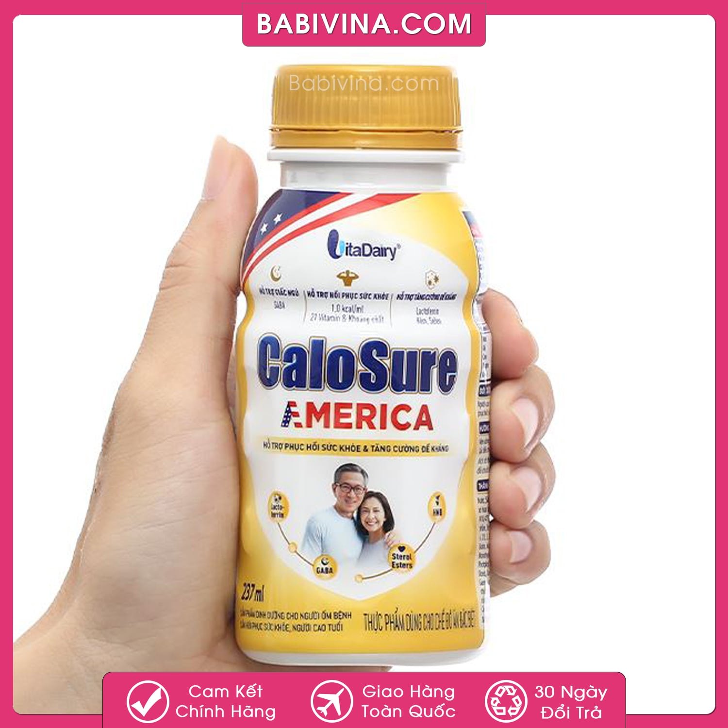 Thùng 24 Chai Sữa Nước Calosure America 237ml | Dành Cho Người Cao Tuổi, Người Gầy Ốm, Bệnh Nhân...| Mua Calosure America Dạng Nước Chính Hãng Giá Tốt Nhất Tại Babivina