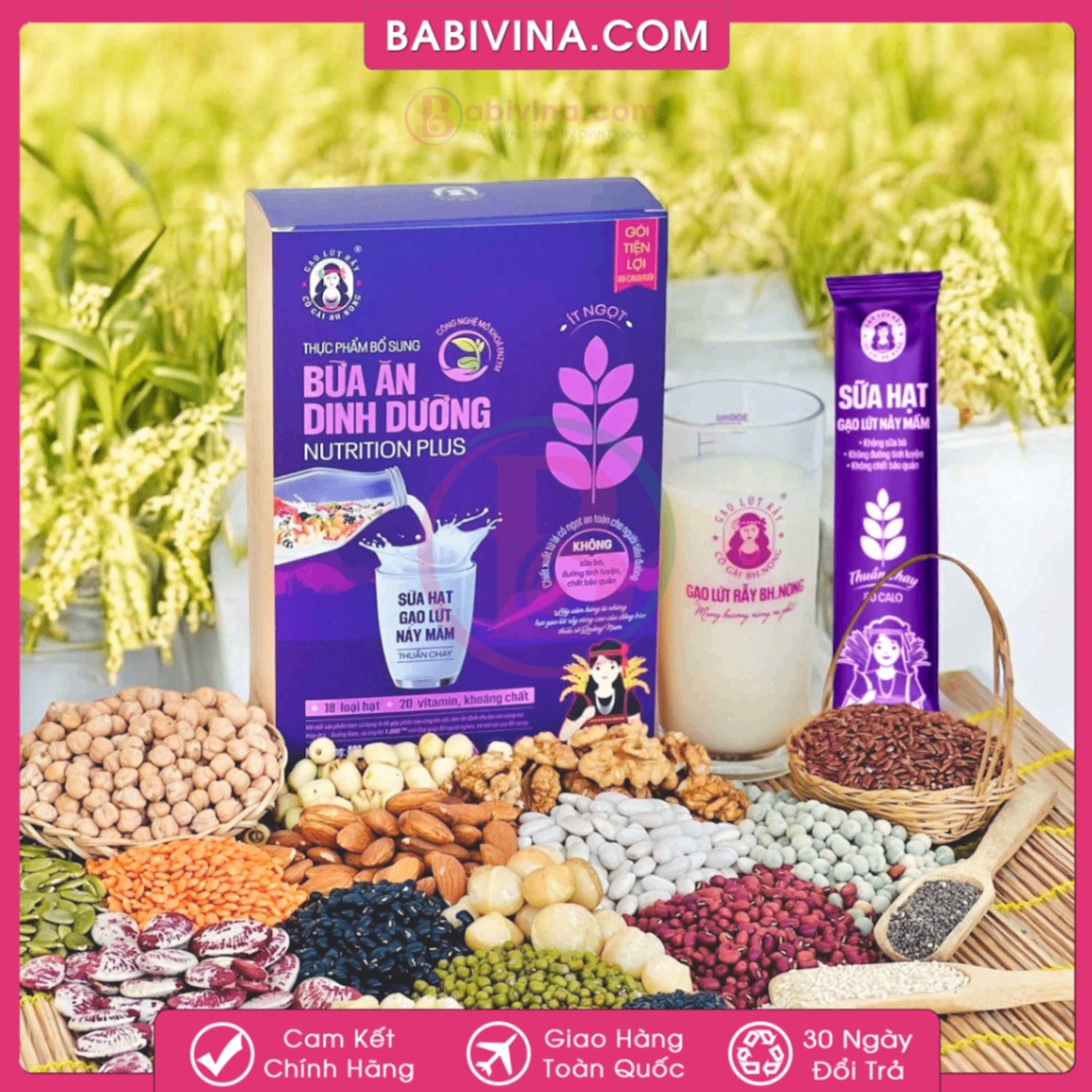 🌟 SỮA HẠT GẠO LỨT NẢY MẦM THUẦN CHAY DẠNG TÚI 400g |Bh Nong🌟