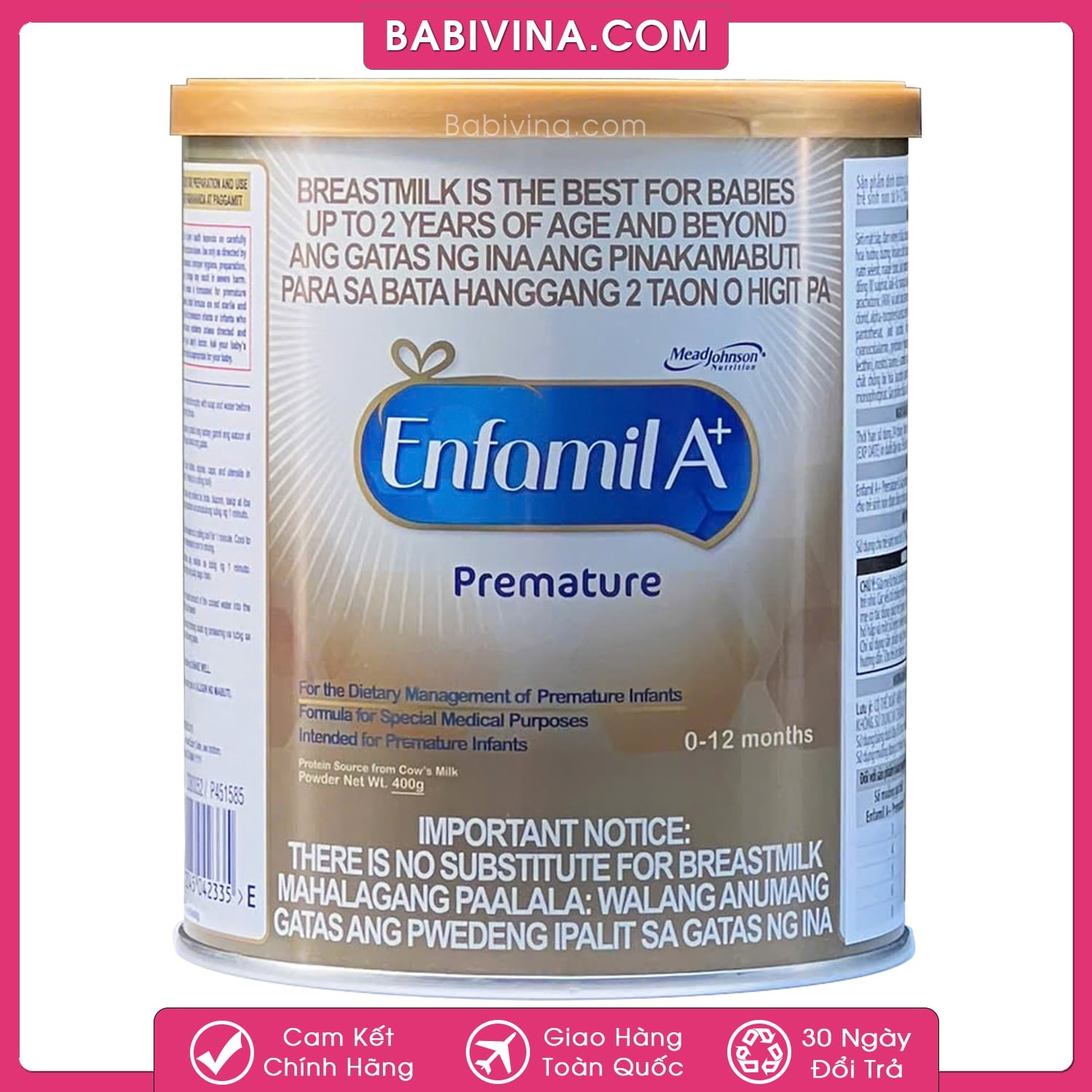 Sữa Enfamil Premature 400g | Trẻ Sinh Non, Nhẹ Cân | Mua Enfamil Premature Chính Hãng, Giá Tốt Nhất Tại Babivina