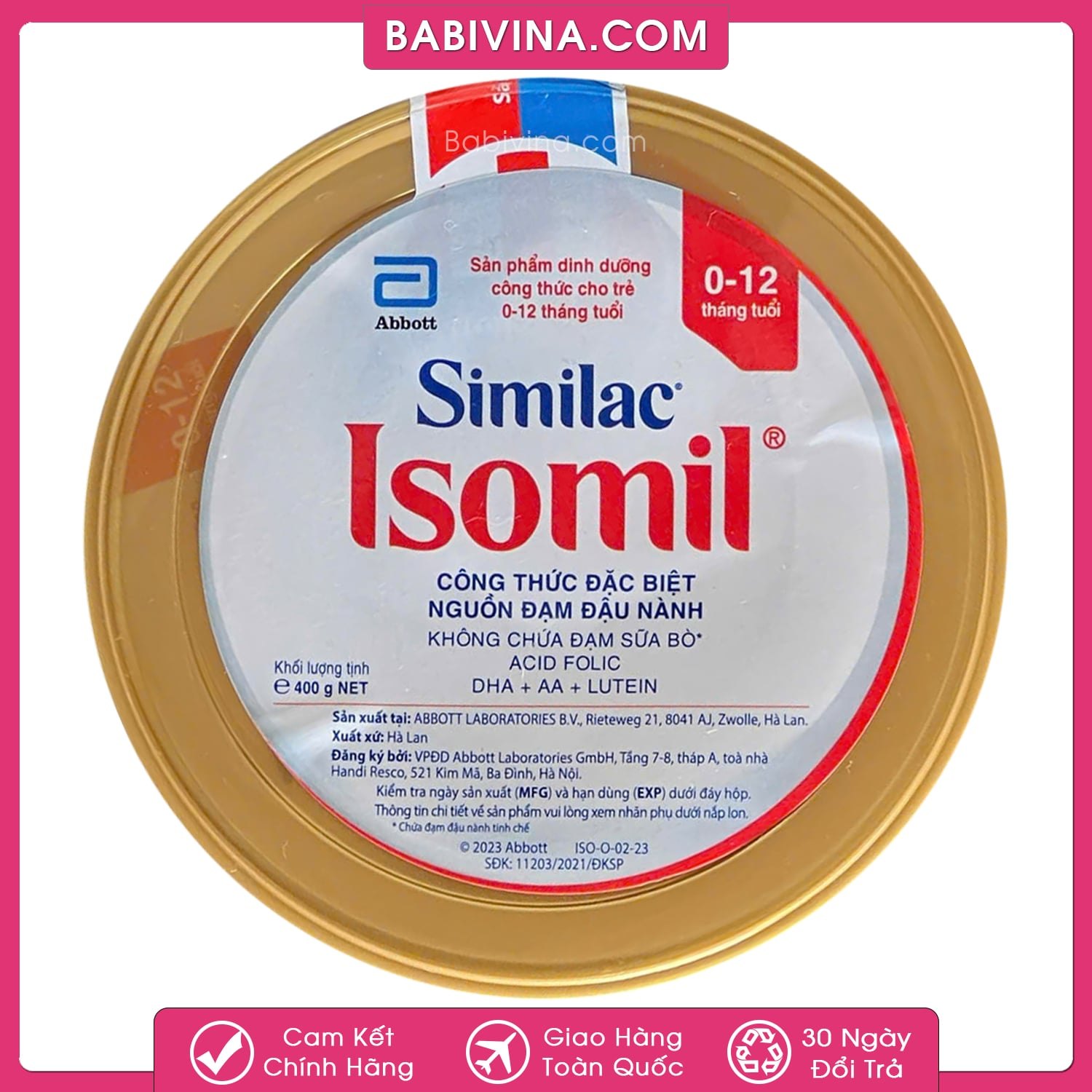 Sữa Similac Isomil 400g | Trẻ 0-12 Tháng Tuổi Dị Ứng Đạm Sữa, Bất Dung Nạp Lactose | Đạm Đậu Nành SoyProtein | Mua Isomil Chính Hãng Giá Tốt Nhất Tại Babivina
