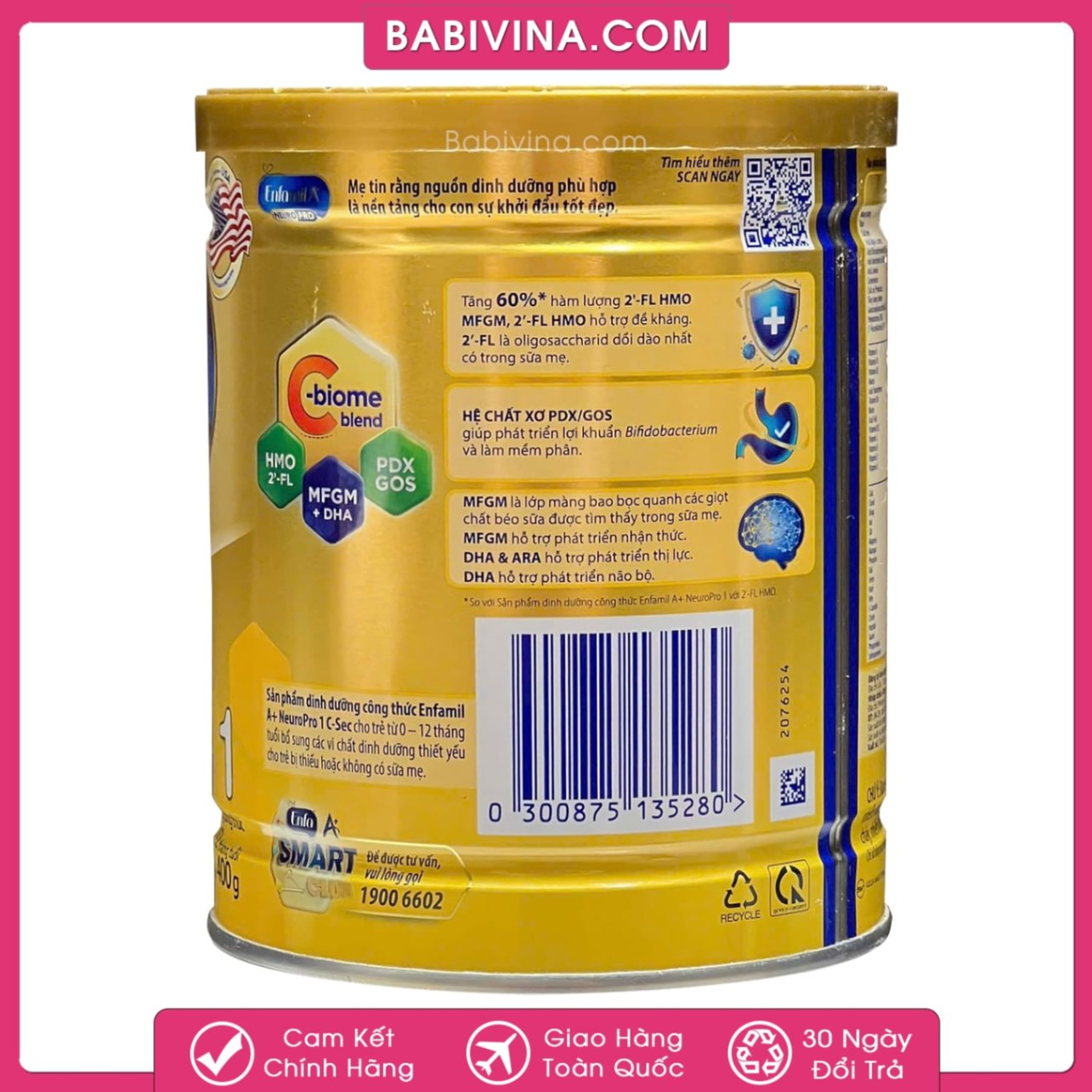 Sữa Enfamil A+ Neuropro C-Sec 1 400g | Dành Cho Trẻ Sinh Mổ Từ 0-12 Tháng | Chính Hãng Enfa, Giá Tốt Nhất