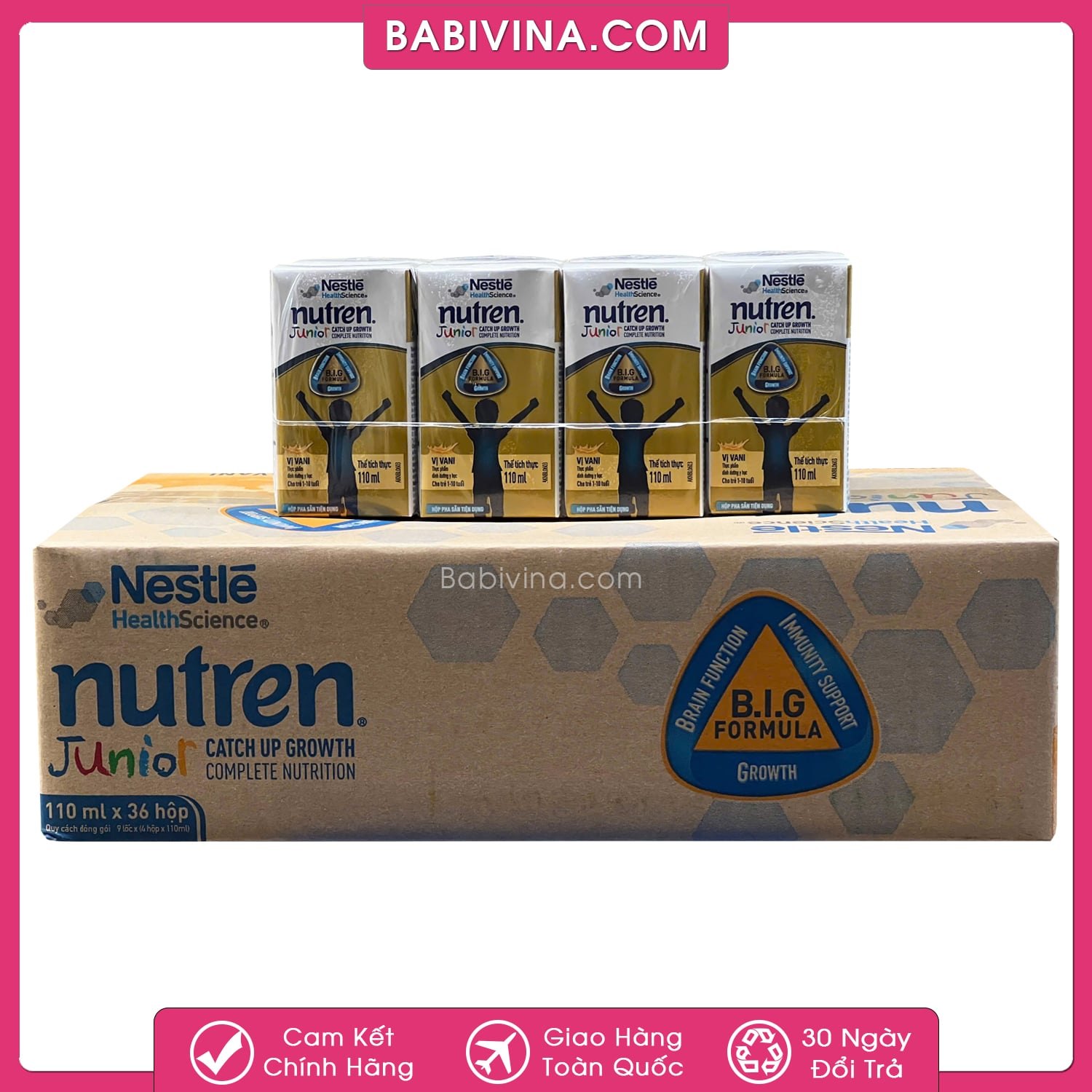  Thùng 36 Hộp Sữa Nước Nutren Junior 110ml | Cho Trẻ 1-12 Tuổi | Mua Nutren Junior, Chính Hãng Nestle Giá Rẻ Nhất Tại Babivina 
