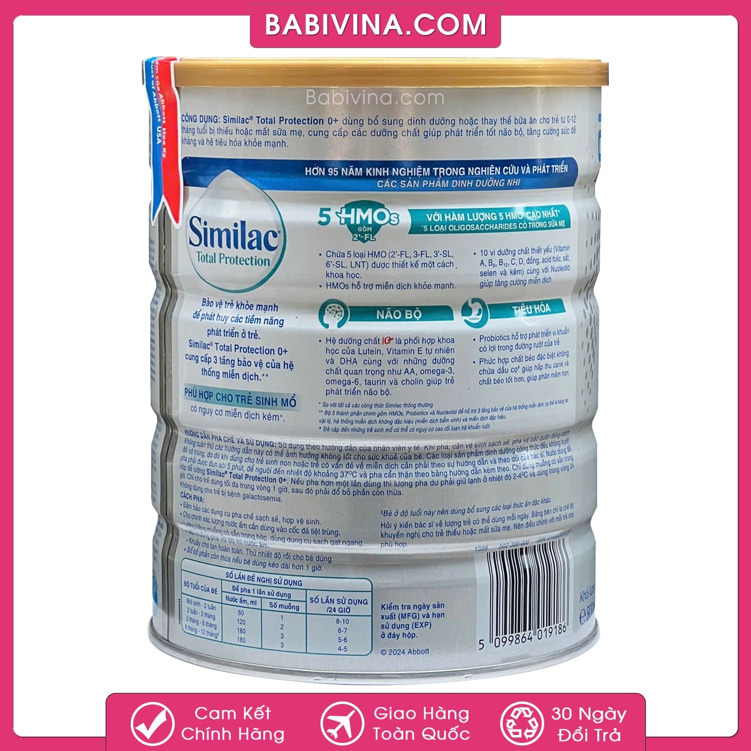 Sữa Similac Total Protection 0+ 800g | Trẻ Từ 0-12 Tháng Tuổi, Trẻ Sinh Mổ, Trẻ Hệ Miễn Dịch Yếu | Mua Similac Protection Chính Hãng, Giá Tốt Nhất Tại Babivina