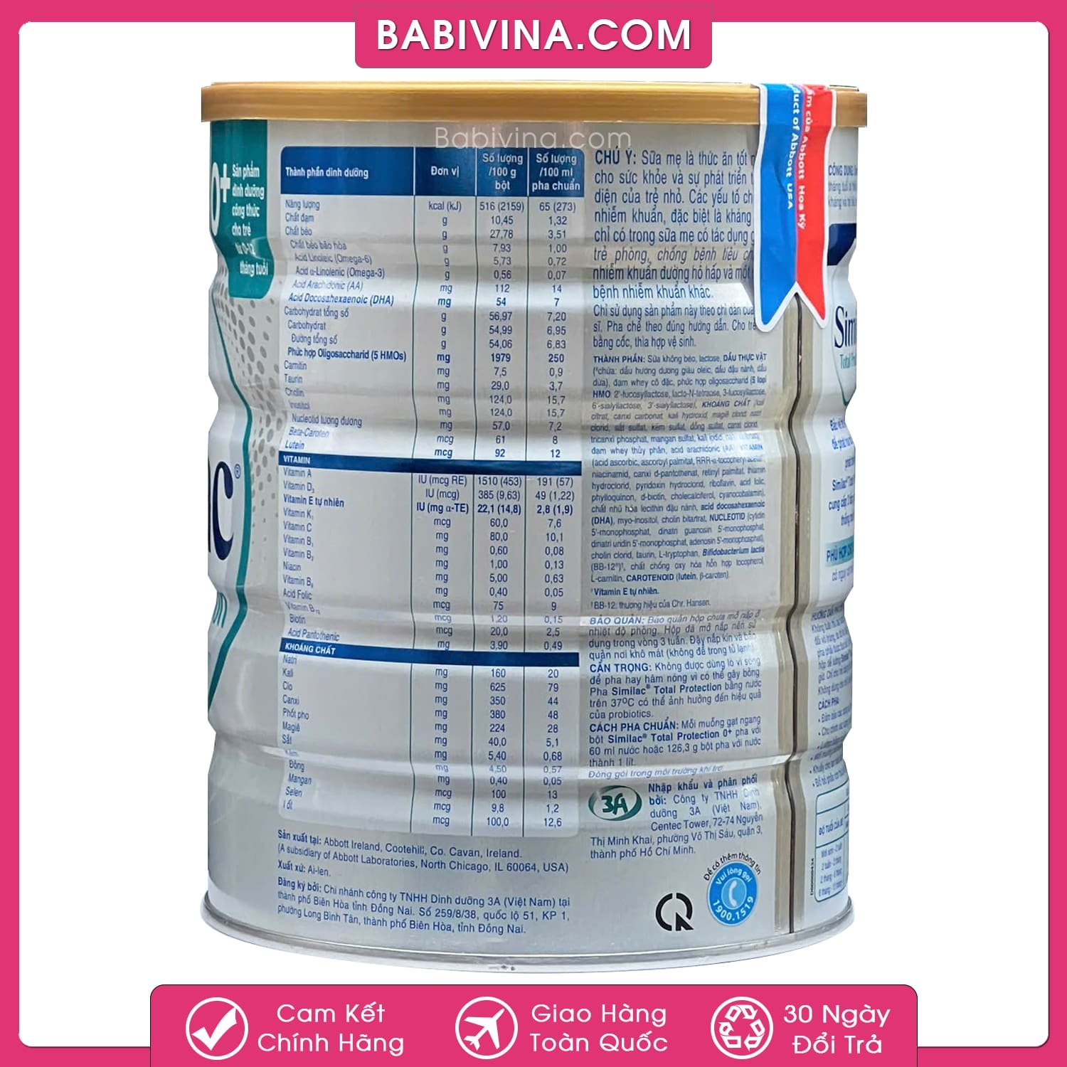 Sữa Similac Total Protection 0+ 800g | Trẻ Từ 0-12 Tháng Tuổi, Trẻ Sinh Mổ, Trẻ Hệ Miễn Dịch Yếu | Mua Similac Protection Chính Hãng, Giá Tốt Nhất Tại Babivina