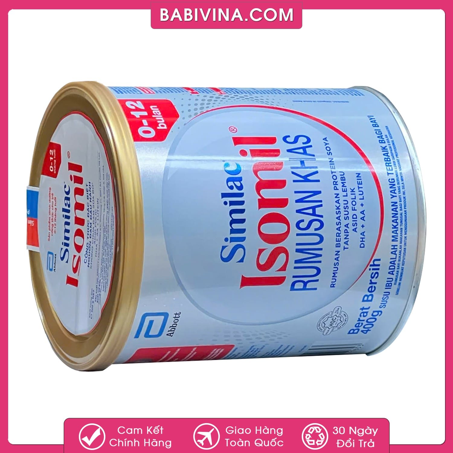 Sữa Similac Isomil 400g | Trẻ 0-12 Tháng Tuổi Dị Ứng Đạm Sữa, Bất Dung Nạp Lactose | Đạm Đậu Nành SoyProtein | Mua Isomil Chính Hãng Giá Tốt Nhất Tại Babivina