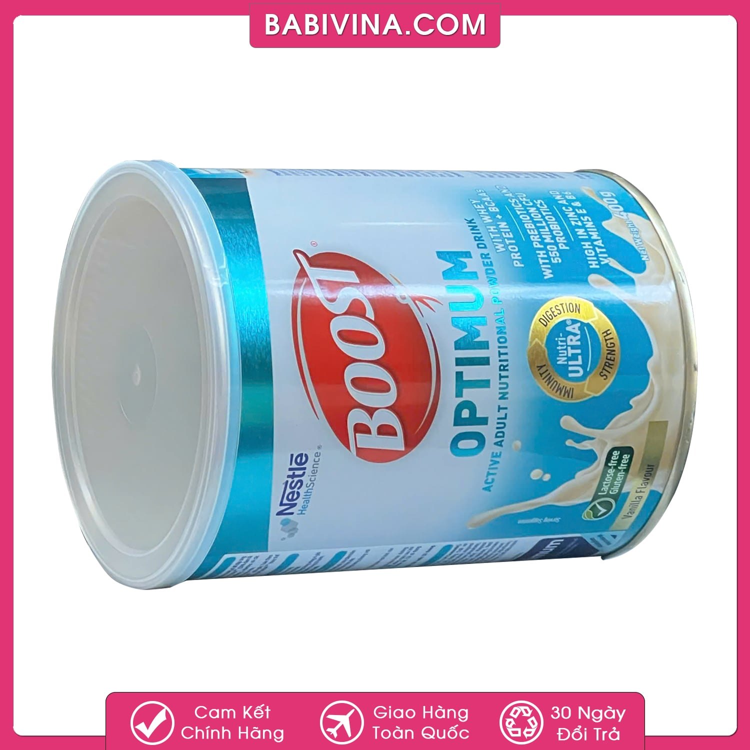 Sữa Boost Optimum 400g | Dinh Dưỡng Cao Năng Lượng Cho Người Cao Tuổi, Người Ốm, Bệnh Nhân, Người Phẫu Thuật | Mua Boost Optimum Chính Hãng Nestle, Giá Rẻ Nhất Tại Babivina
