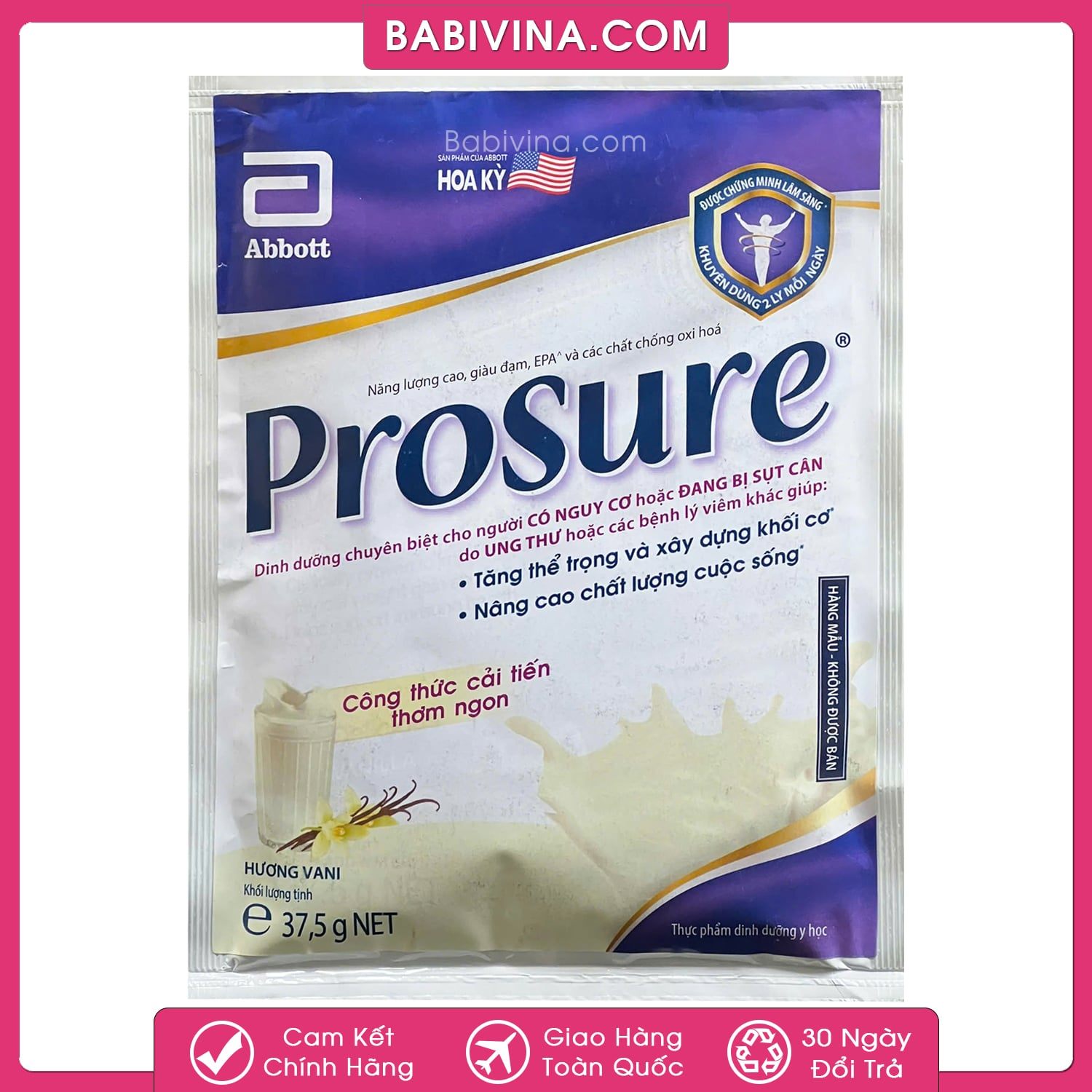 Combo 10 Gói Sữa Prosure 37.5g Dạng Gói | Dành Cho Bệnh Nhân Ung Thư