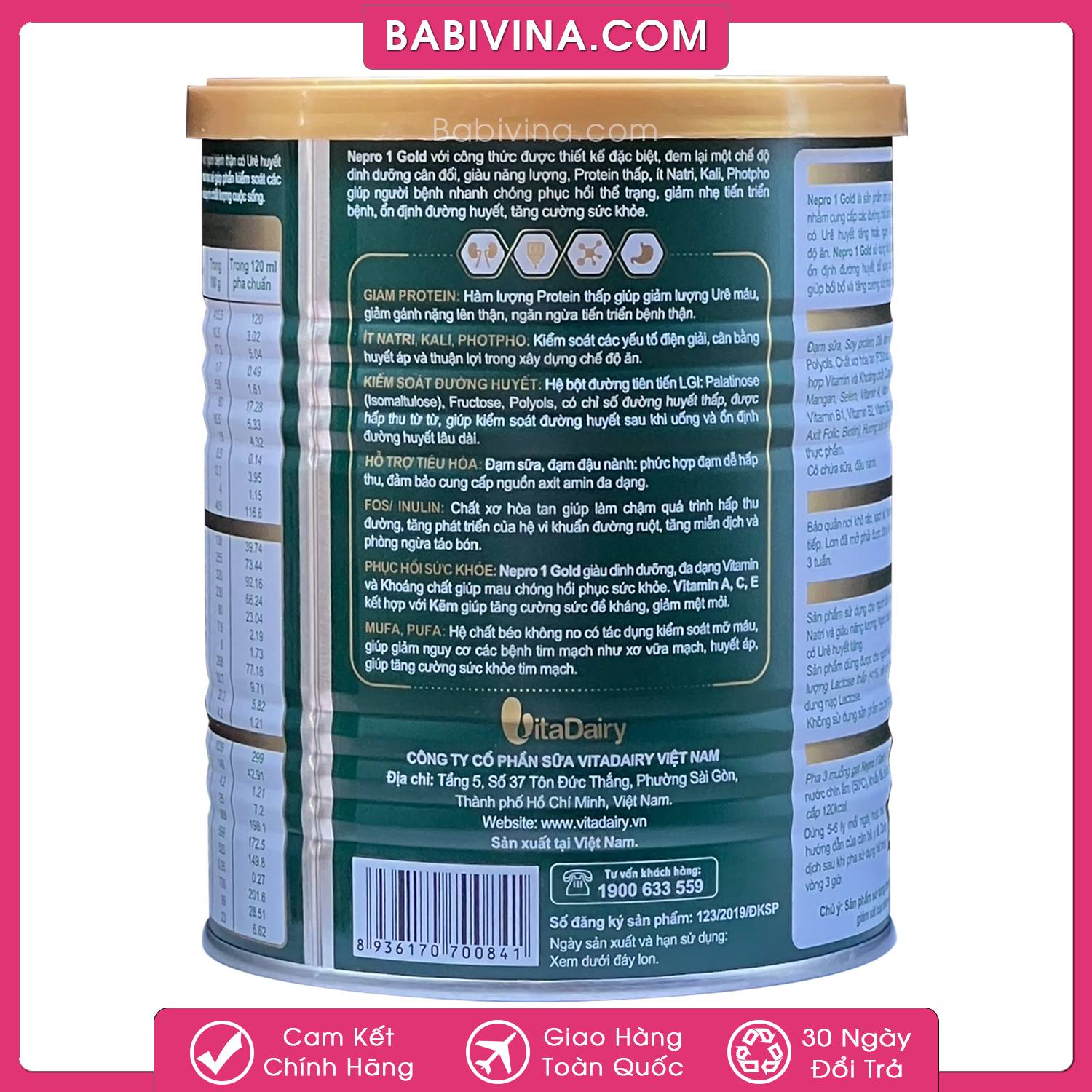 Sữa Nepro Gold 1 400g | Người Bệnh Suy Thận, Tiểu Đường, Tim Mạch | Mua Sữa Thận Nepro Gold Chính Hãng Giá Rẻ Nhất Tại Babivina
