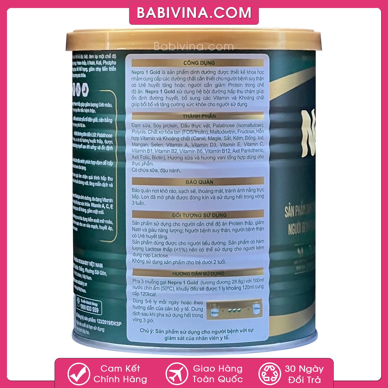 Sữa Nepro Gold 1 400g | Người Bệnh Suy Thận, Tiểu Đường, Tim Mạch | Mua Sữa Thận Nepro Gold Chính Hãng Giá Rẻ Nhất Tại Babivina