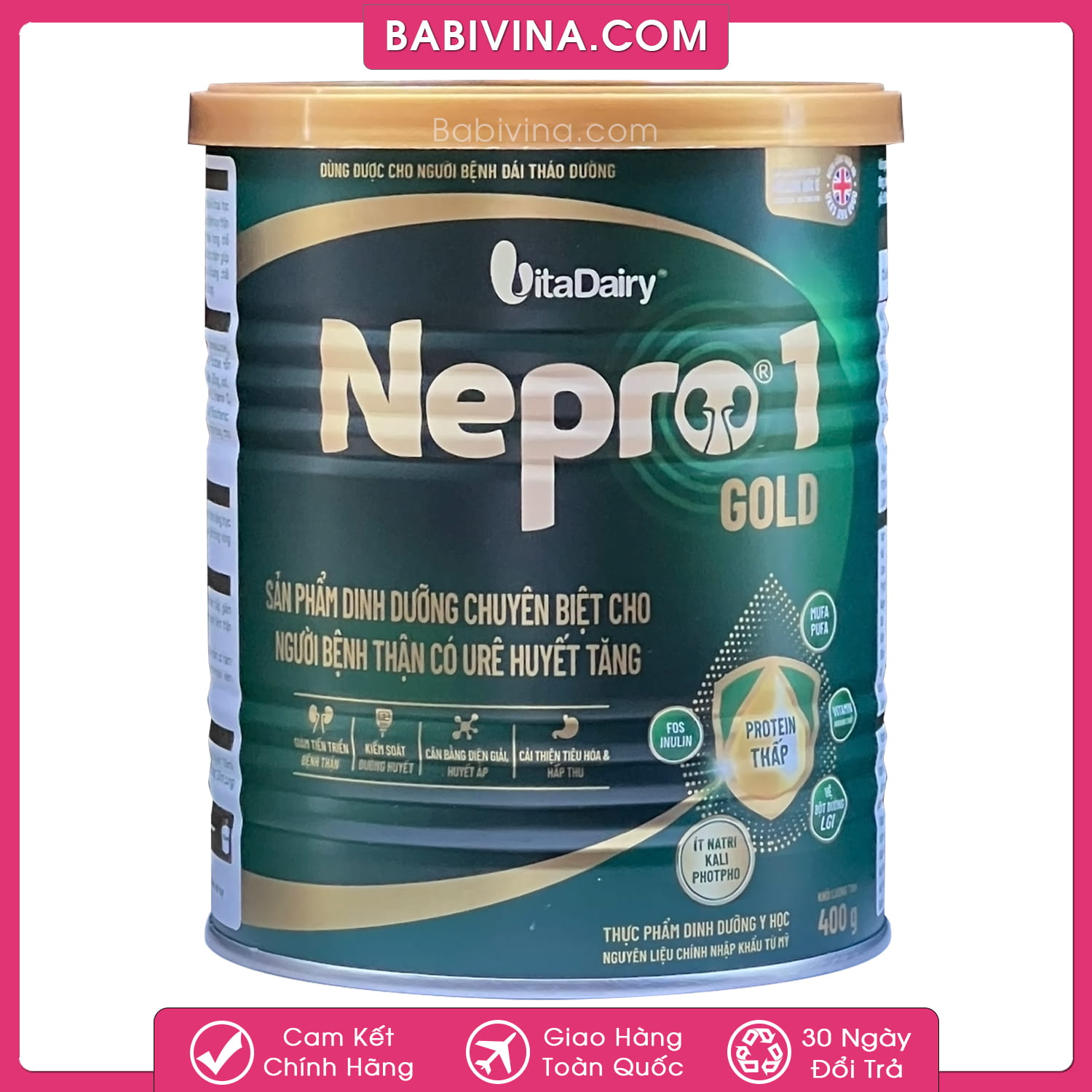 Sữa Nepro Gold 1 400g | Người Bệnh Suy Thận, Tiểu Đường, Tim Mạch | Mua Sữa Thận Nepro Gold Chính Hãng Giá Rẻ Nhất Tại Babivina