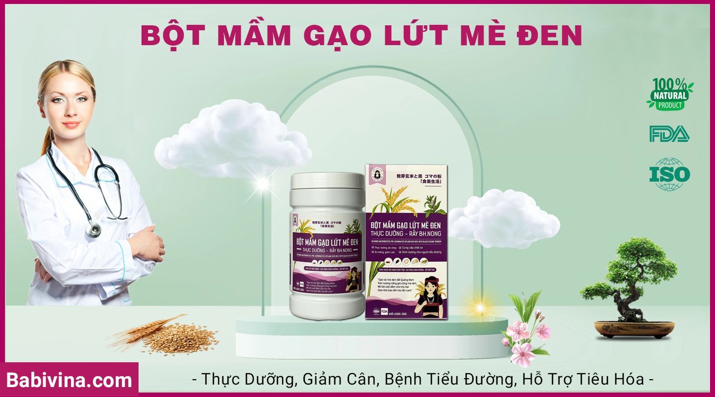 Bột Mầm Gạo Lứt Mè Đen 500g BH Nong | Dinh Dưỡng Thực Dưỡng, Ăn Chay, Giảm Cân | Cô Gái BH.Nong, Bhnong, BH Nông | Tổng Kho, Nhà Phân Phối Babivina