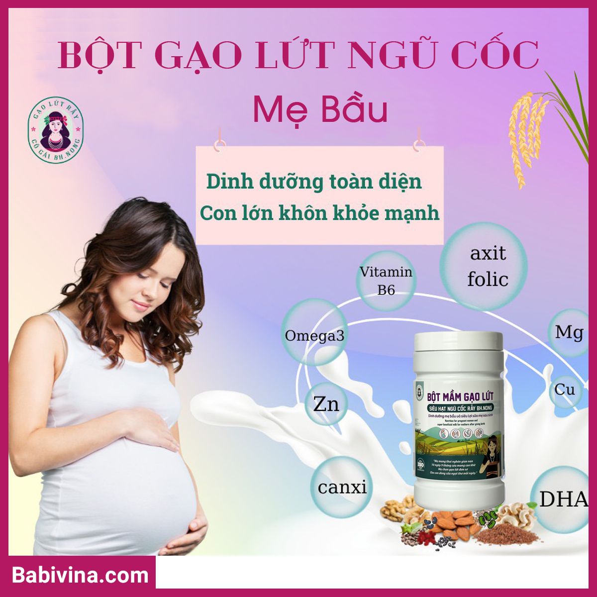 Bột Mầm Gạo Lứt BH.Nong Dành Cho Mẹ Bầu