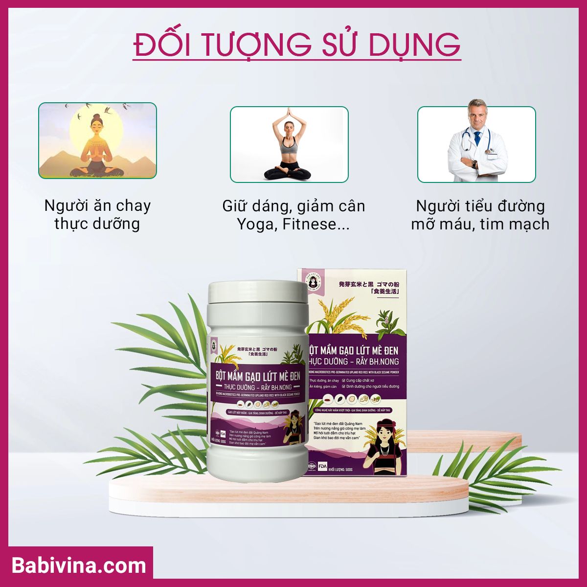 Đối Tượng Sử Dụng Bột Mầm Gạo Lứt Mè Đen BH.Nong (Bhnong, Bh Nong)