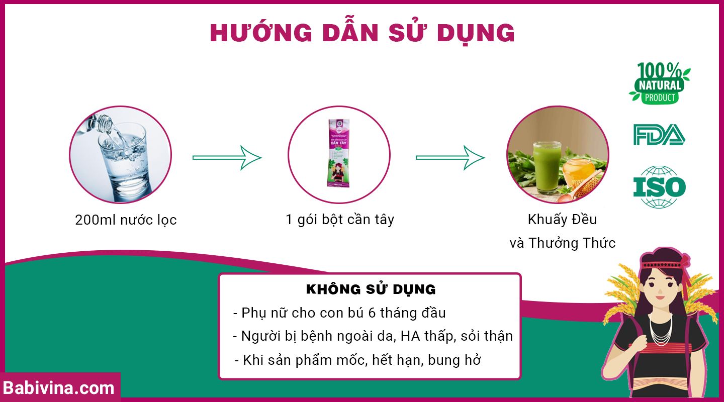 Hướng Dẫn Sử Dụng, Bảo Quản Bột Mầm Gạo Lứt Cần Tây 120g Bh.Nong (Bhnong, Bh Nong)