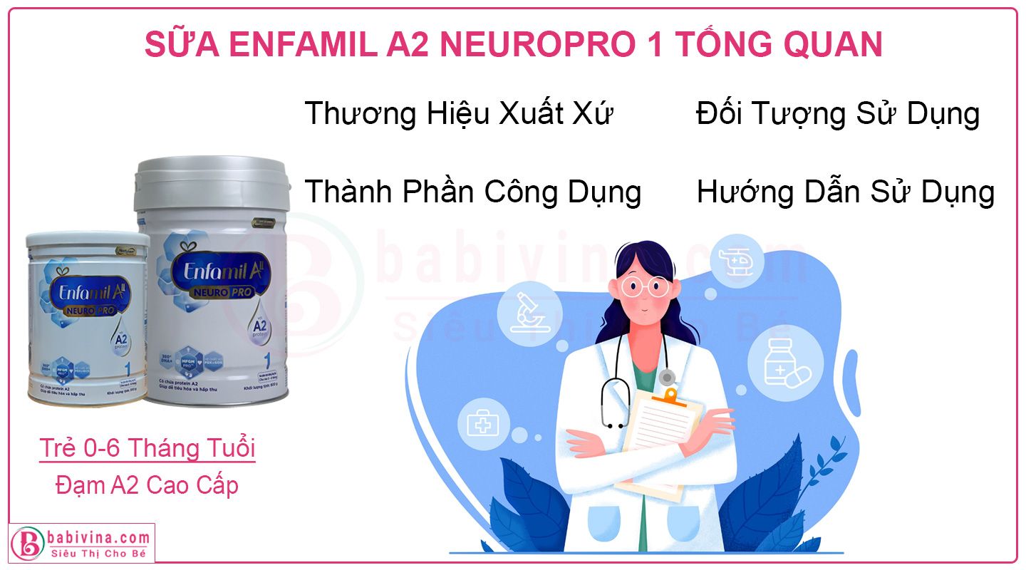 Sữa Enfamil A2 NeuroPro 1 800g Đánh Giá, Review Tổng Quan