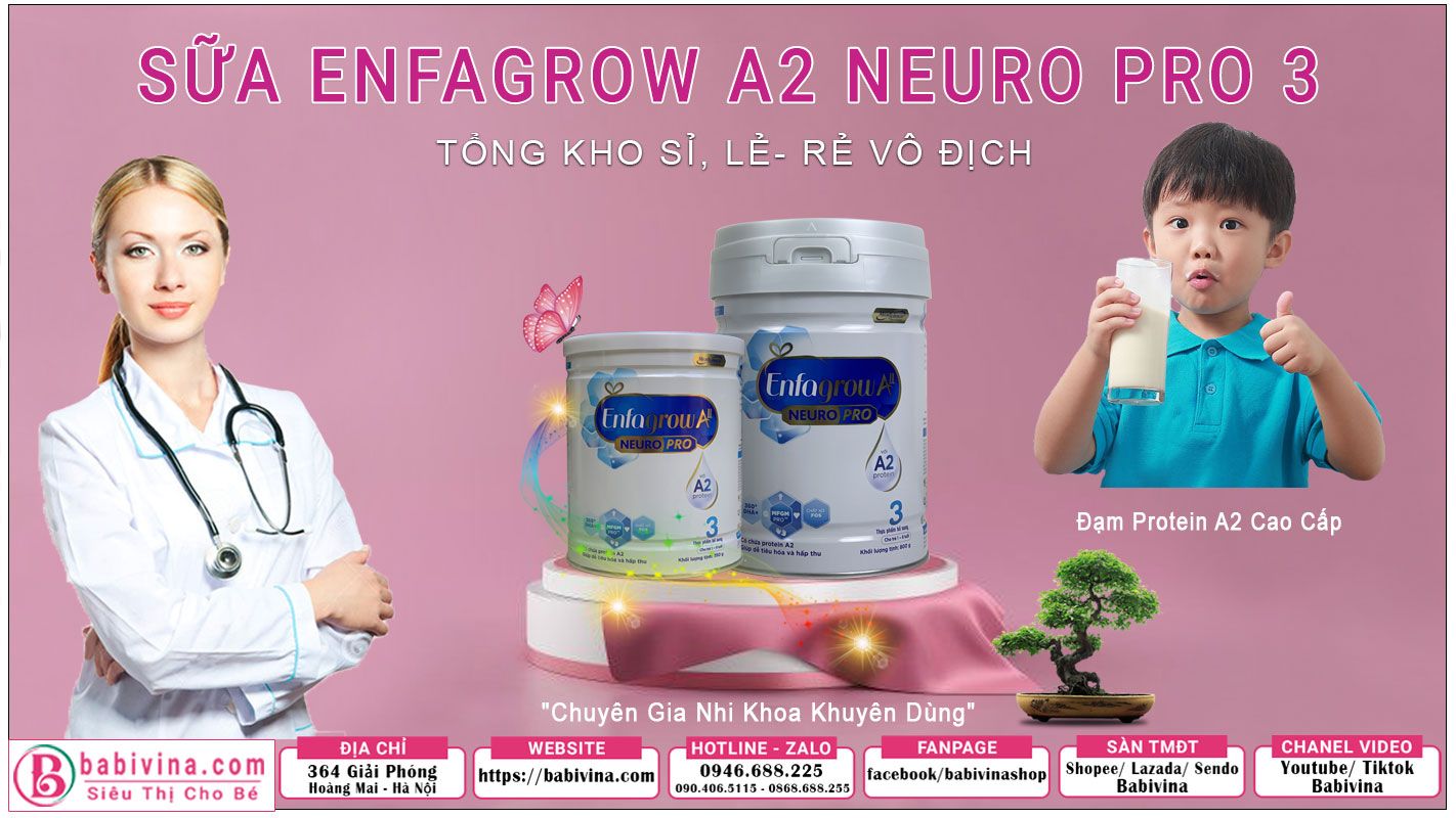 Sữa Enfagrow A2 NeuroPro 3 800g Chính Hãng Enfa, Giá Rẻ Nhất