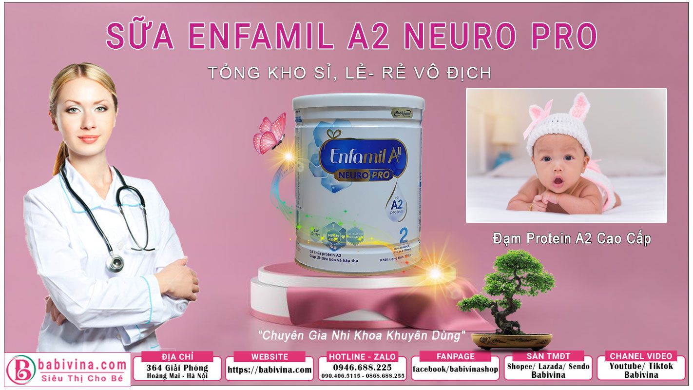 Sữa Enfamil A2 NeuroPro Số 2 350g Chính Hãng Enfa, Giá Rẻ Nhất