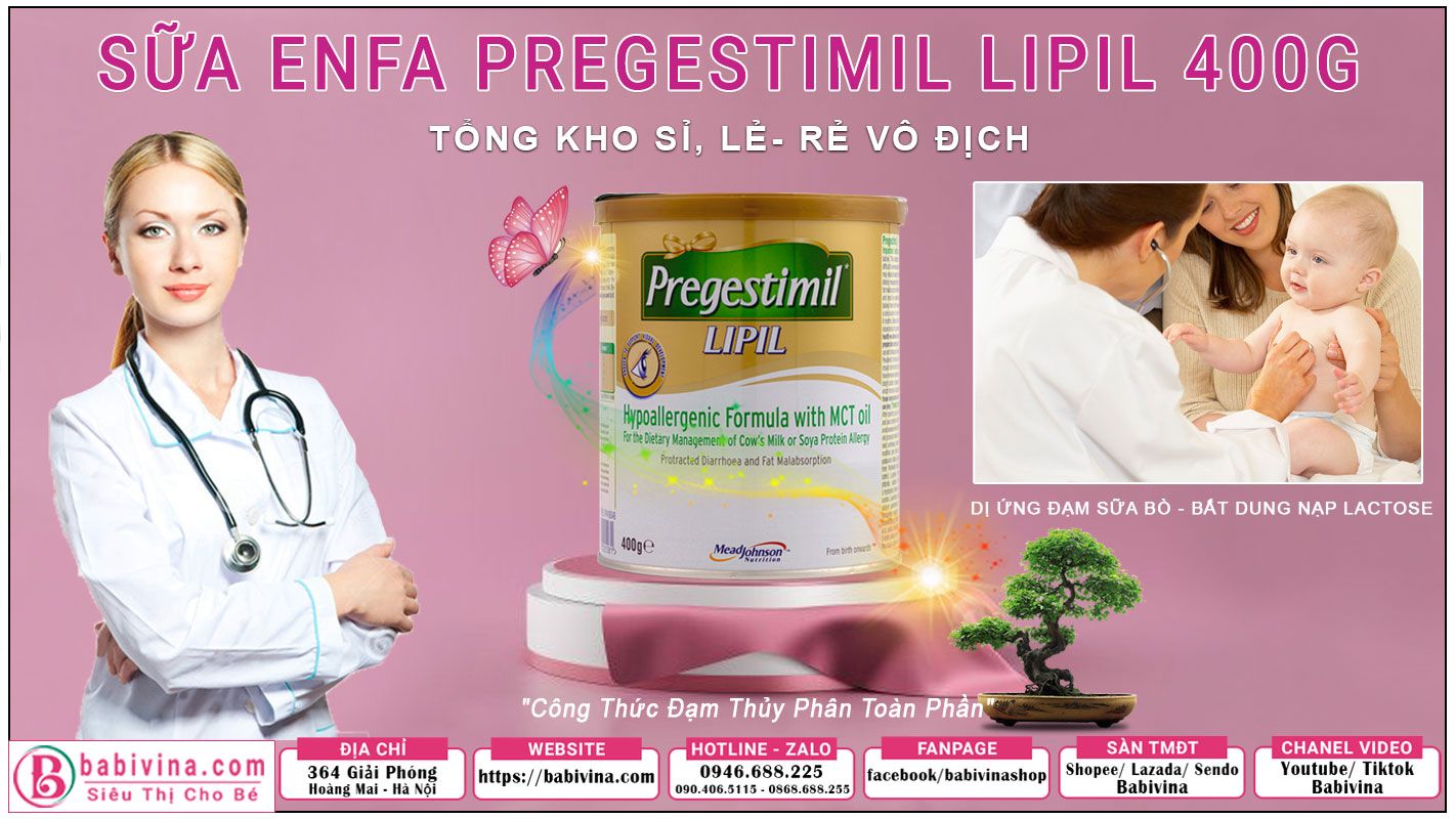 Sữa Pregestimil Lipil 400g Cho Bé Dị Ứng Đạm Sữa