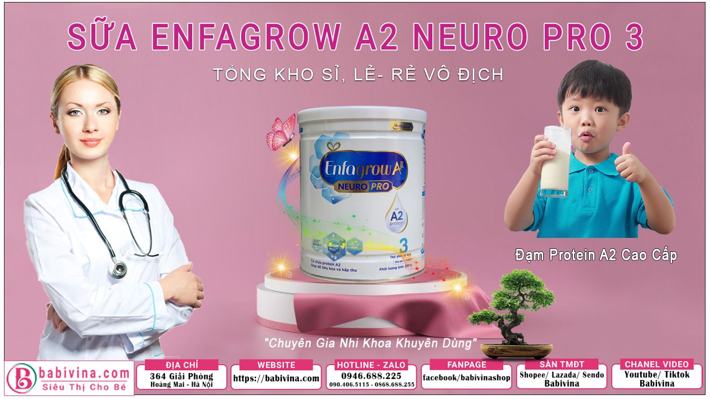 Sữa Enfagrow A2 NeuroPro 3 350g Chính Hãng Enfa, Giá Rẻ Nhất