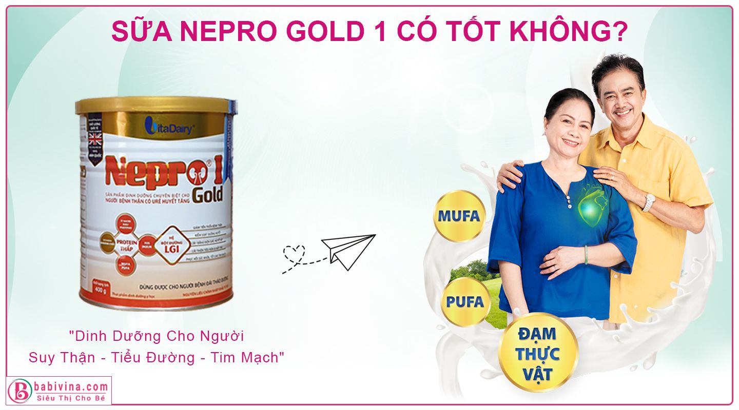 Sữa Nepro Gold 1 400g Tốt Cho Người Suy Thận, Tiểu Đường, Tim Mạch