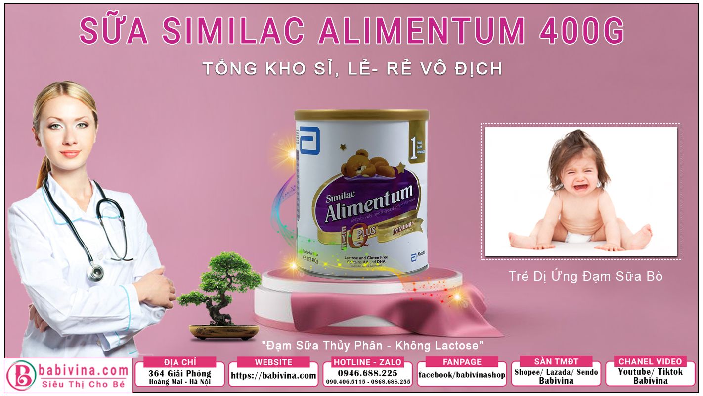 Sữa Similac Alimentum 400g Trẻ Dị Ứng Đạm Sữa Bò