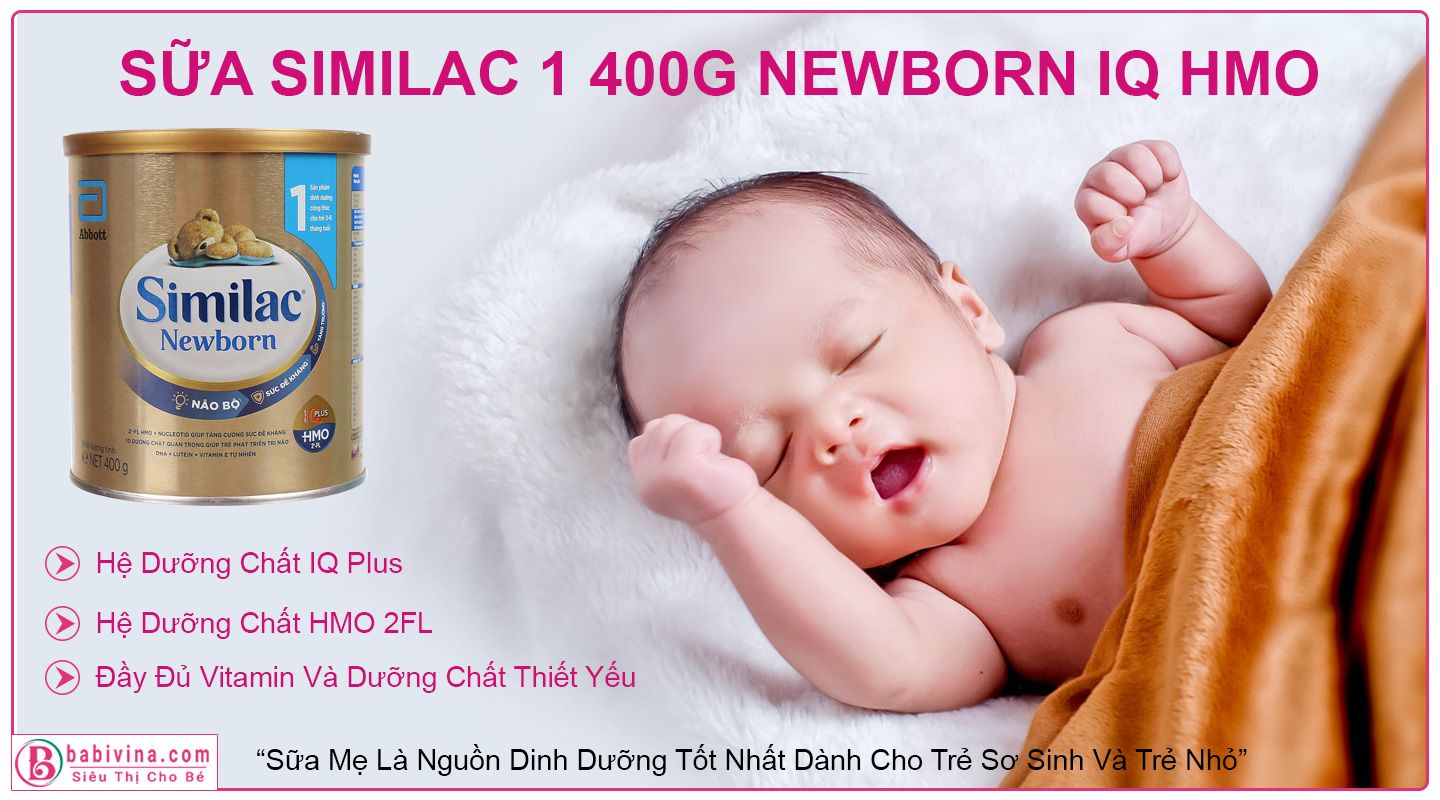 Sữa Similac 1 400g Newborn IQ HMO Chính Hãng Abbott, Giá Rẻ Nhất