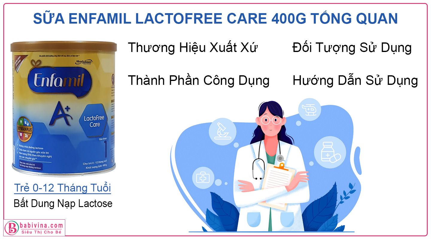 Sữa Enfamil Lactofree Care 400g Tổng Quan