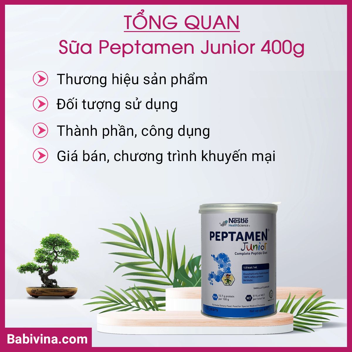 Đánh Giá Tổng Quan Sữa Peptamen Junior 400g