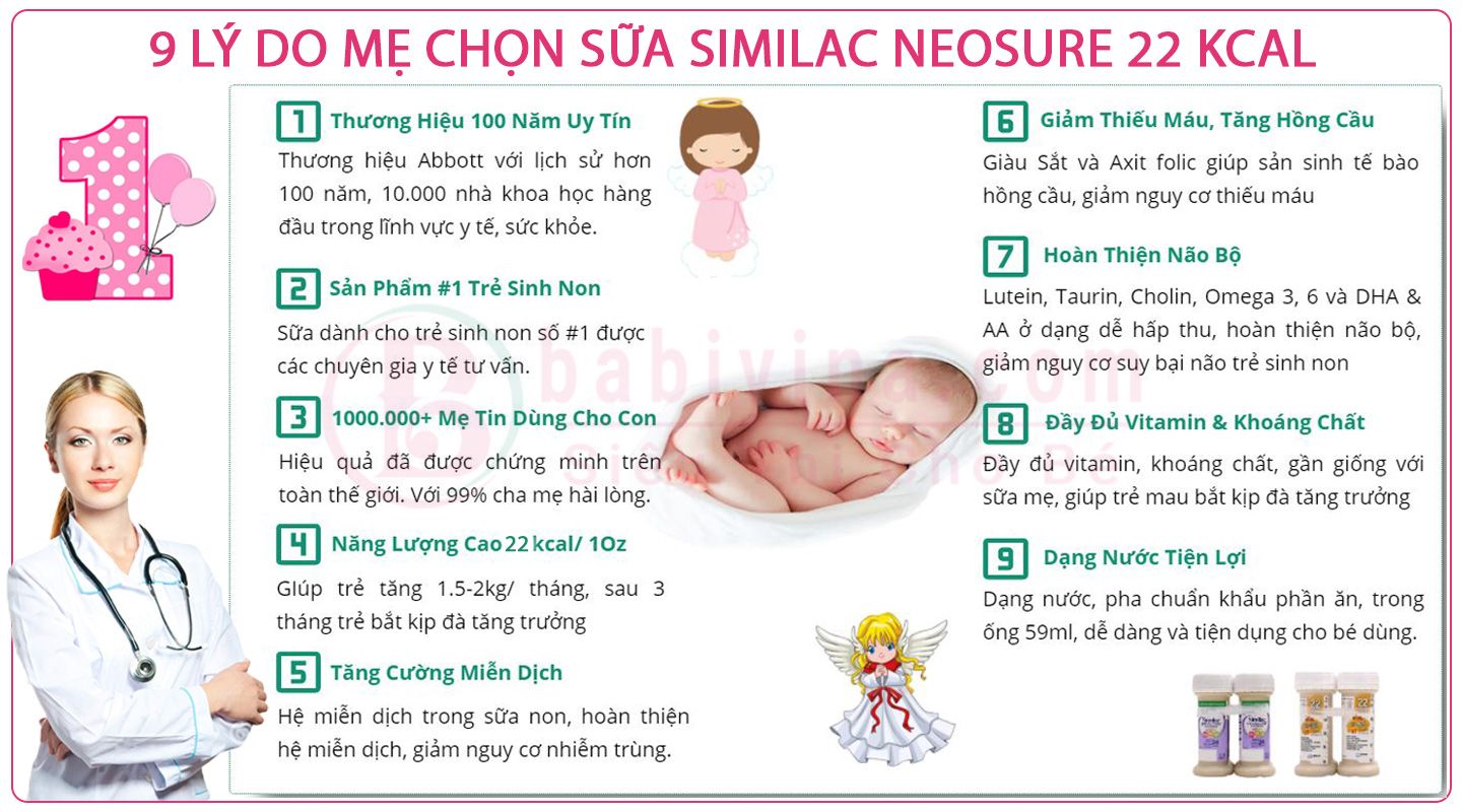 Sữa Similac Neosure 22 Kcal 9 Lý Do Mẹ Lựa Chọn Cho Bé Sinh Non Nhẹ Cân