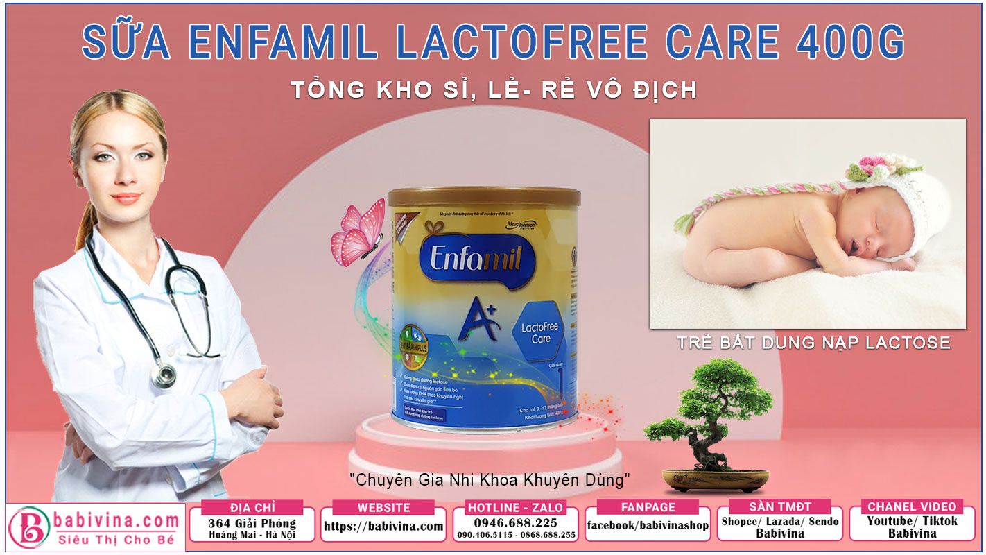 Sữa Enfamil Lactofree Care 400g Chính Hãng Enfa Lactosefree, Mua giá rẻ nhất tại babivina