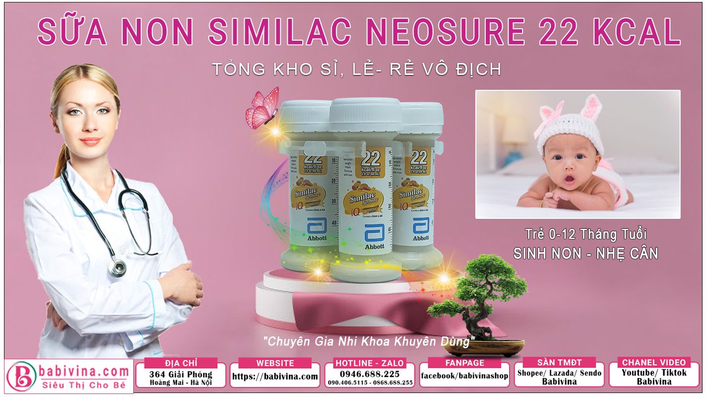 Sữa Similac Neosure 22kcal (Similac 22k) Dành Cho Trẻ Sinh Non, Nhẹ Cân, Chính Hãng