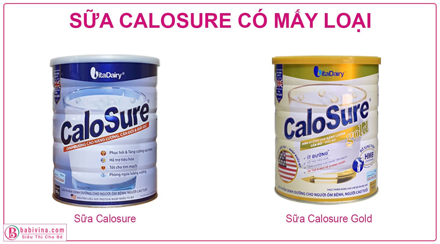 Sữa Calosure Có Mấy Loại?