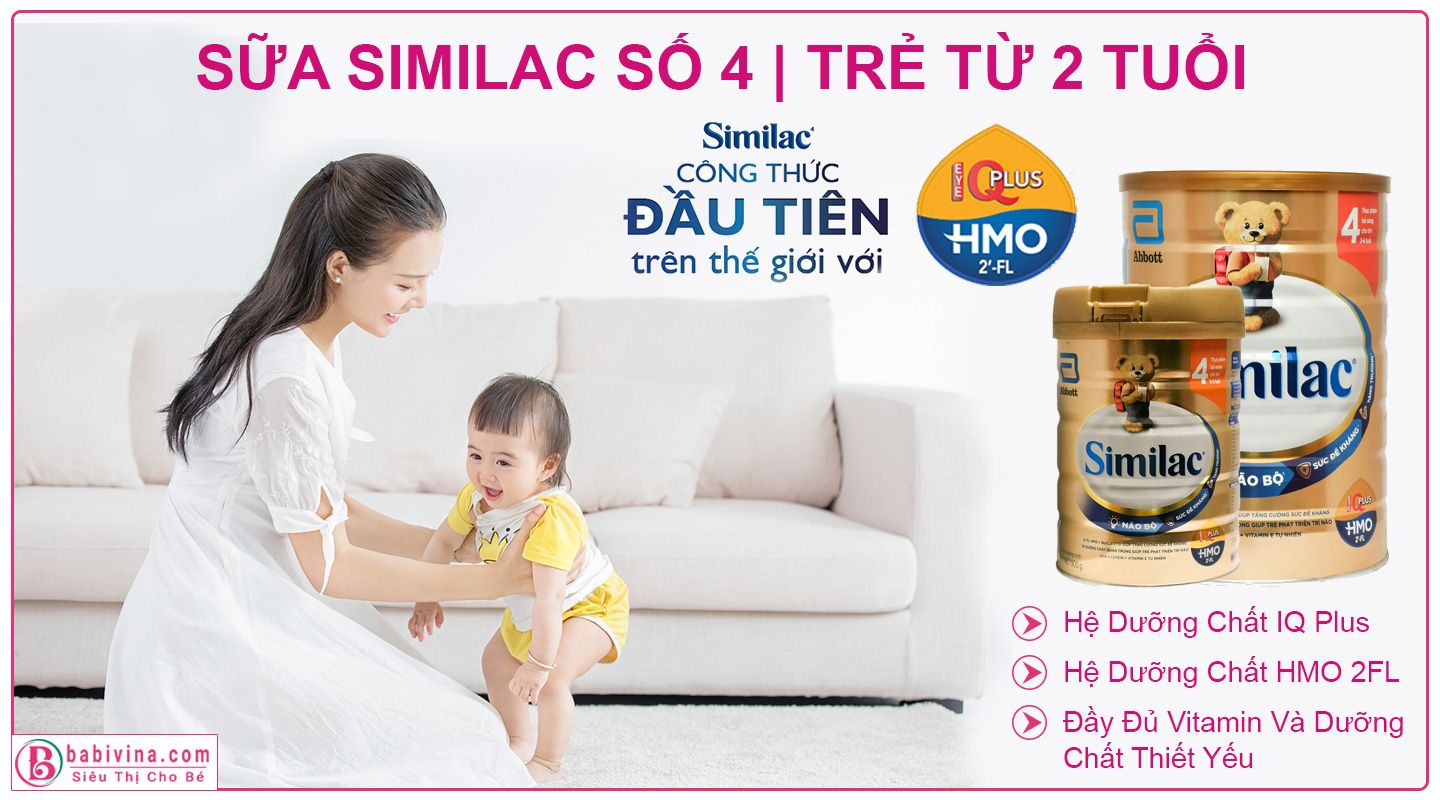 Sữa Similac Số 4 1.7 kg IQ HMO Chính Hãng Abbott, Giá Rẻ Nhất